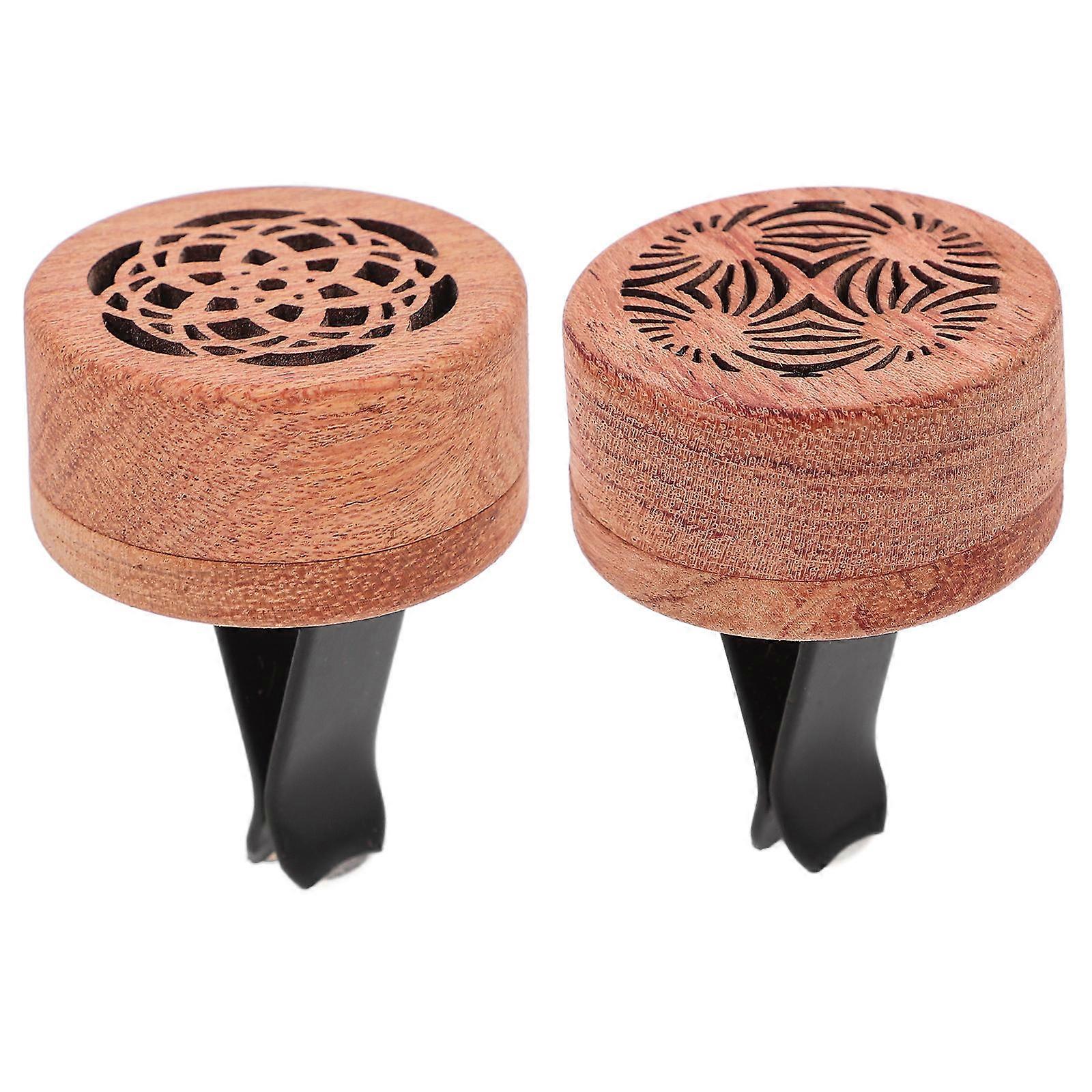 Car Diffuser Vent Clip Car Use Brown 3.70X3.70X3.70CM Air Freshener 2Pcs