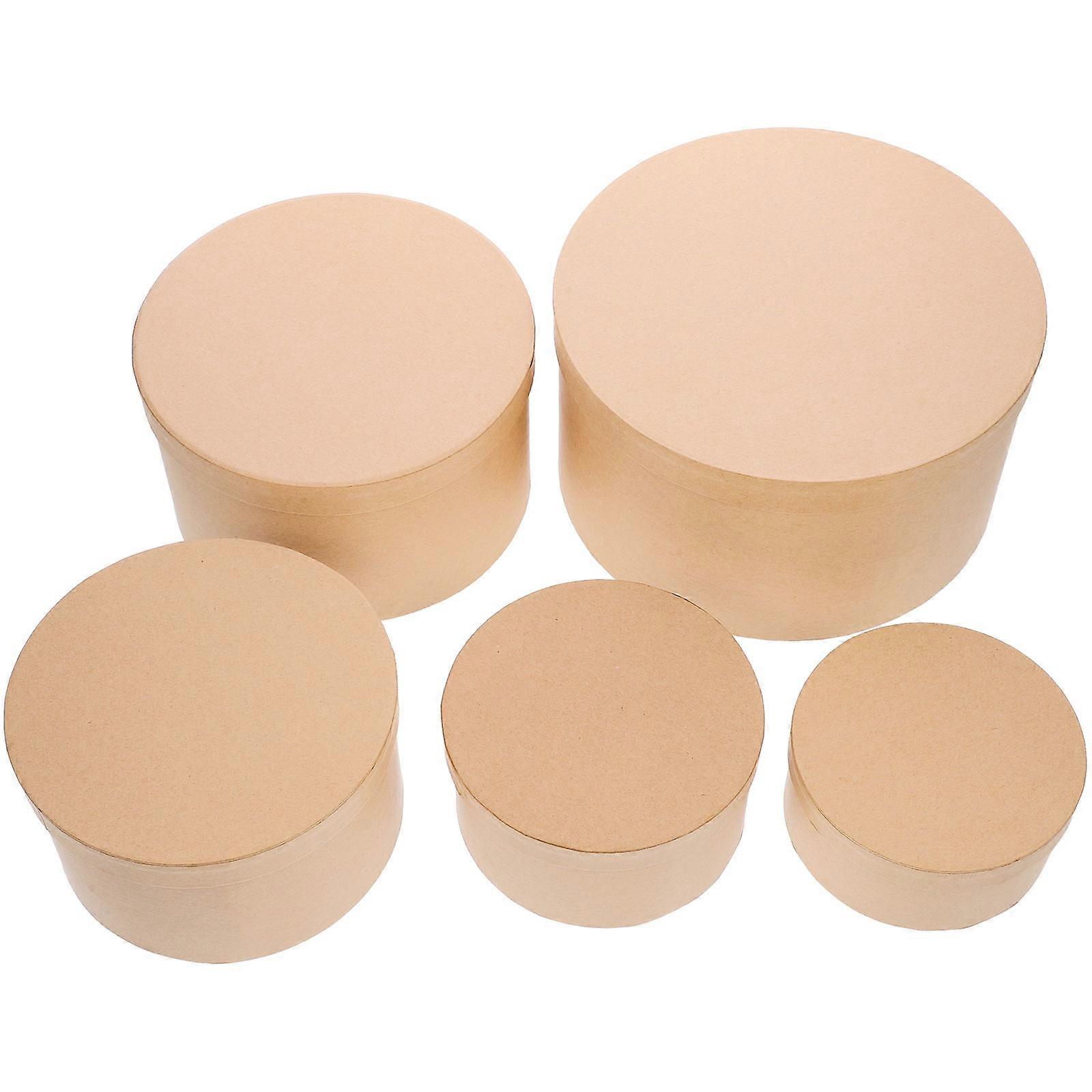 Kraft Paper Candy Box Wedding Favor Containers Khaki 23.00X23.00X12.50CM Storage 1 Set