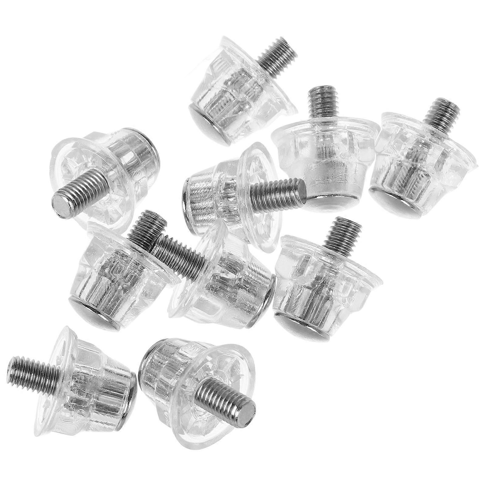 Football Soccer Cleat Soccer Shoe Studs for Replacement 10Pcs Transparent Metal