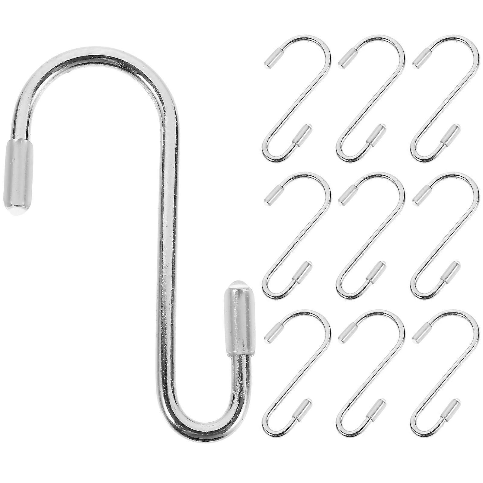 12pcs Heavy Duty S Hooks for Hanging – Sturdy Towel Hooks for Kitchen, Bathroom, Closet & Office – Space Saving Design