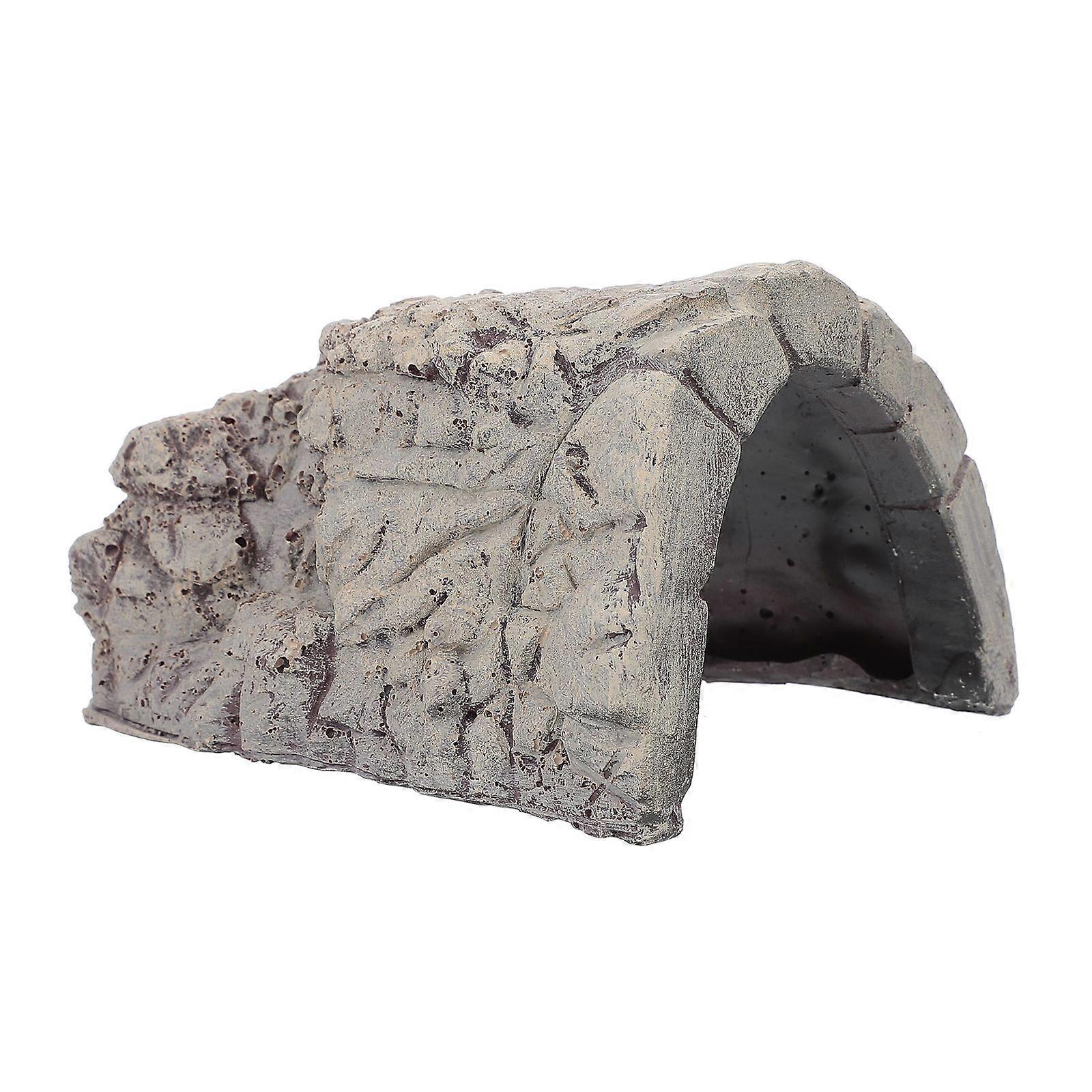 Reptile Hide Stone Reptile Pet Hide Cave Resin Rocks Craft Reptile Box Adornment