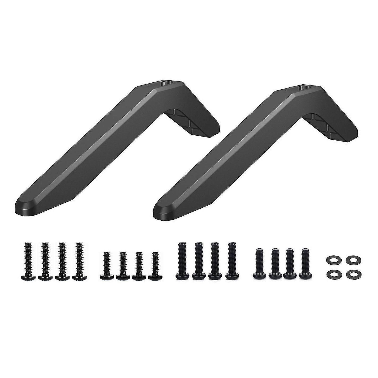 2x TV Stand Legs with Screws Black Replacement Support Television Stand Base