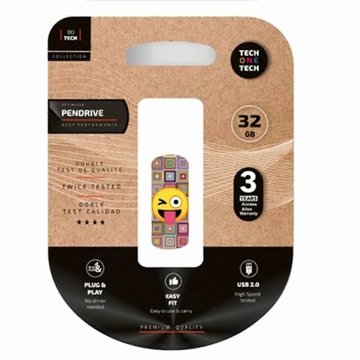 Pamięć USB Tech One Tech TEC4402-32 Wielokolorowa 32 GB