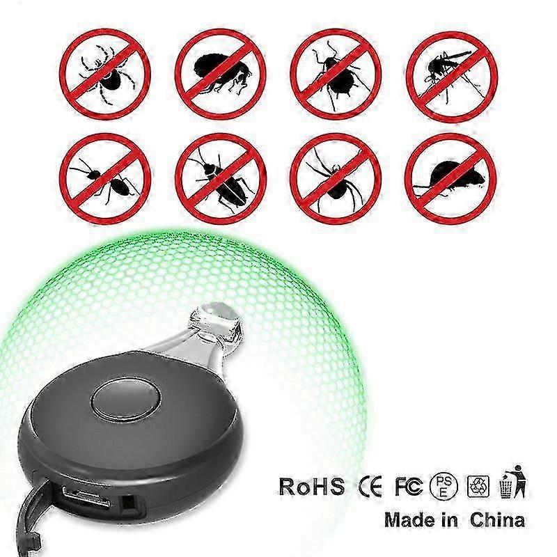 2025 Latest Model USB Rechargeable Ultrasonic Flea Tick Lice Repeller Anti Bug