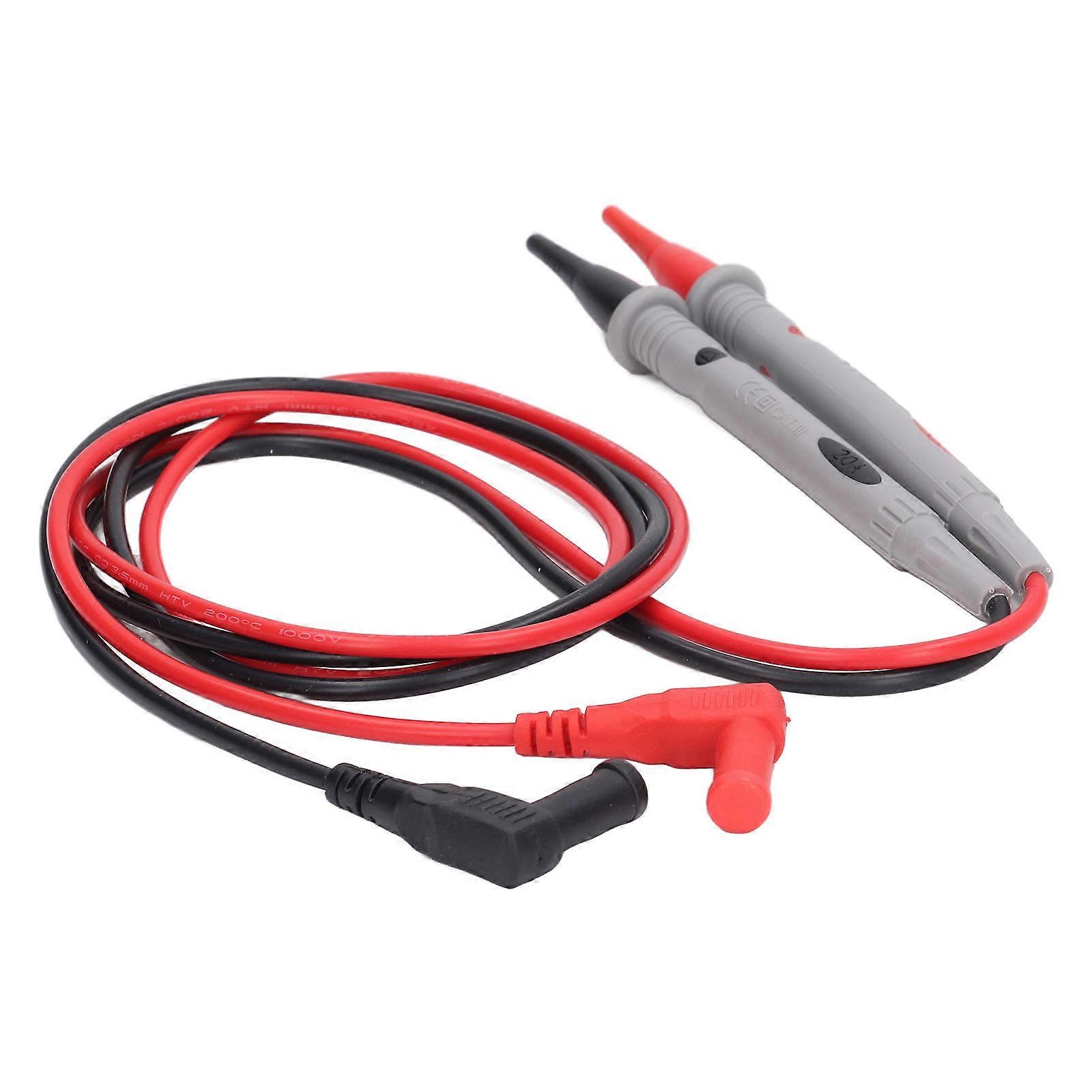 2Pcs Universal Digital Multimeter Banana Plug Test Pen Silicone Frost Resistant Common Tip Test Probes Kit 1000V