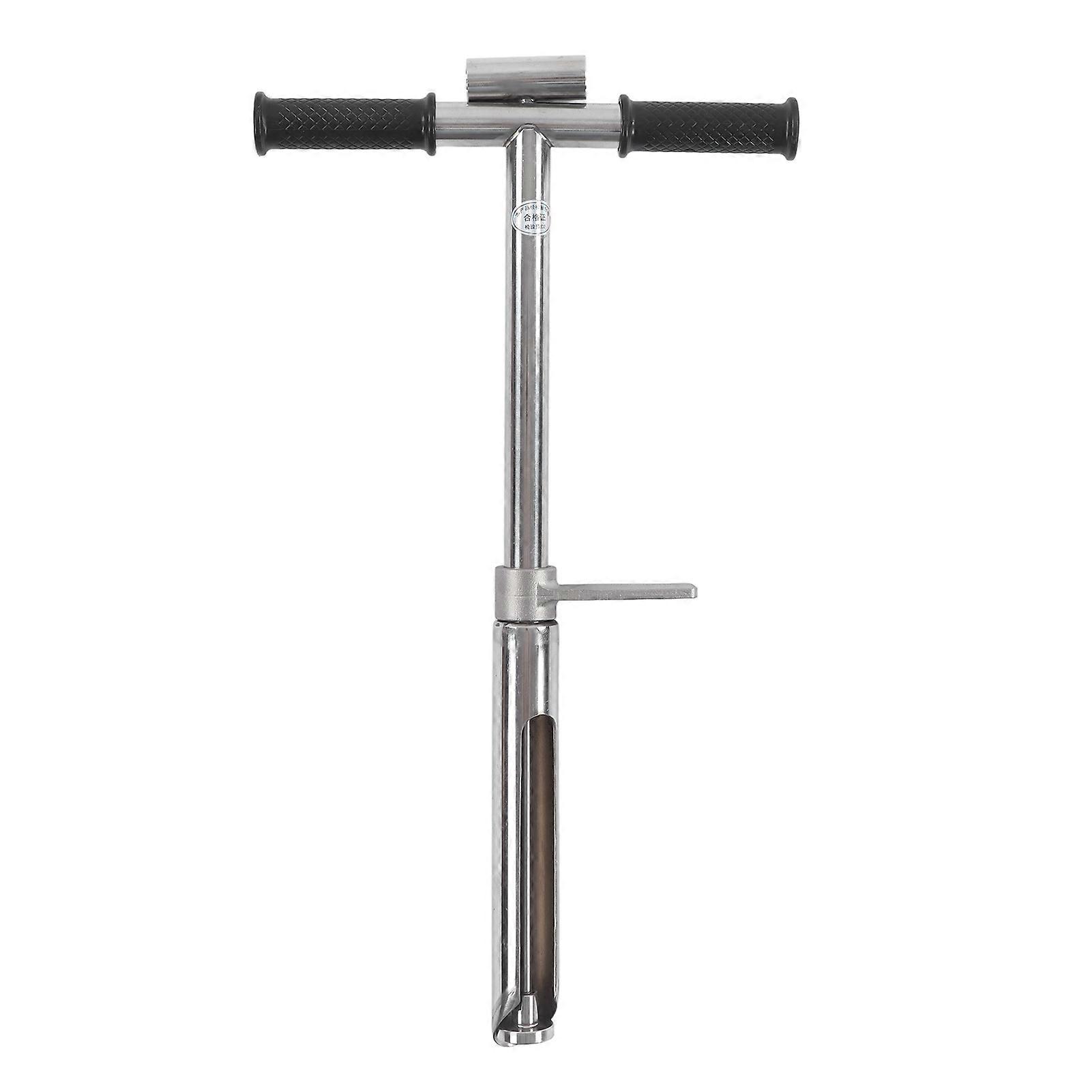 Qukaim Soil Sampler Probe Stainl Steel Soil Sampler Probe Tool, Stainless Steel Soil Sampling Probe with Ejector Foot Pedal for Lawn and Garden