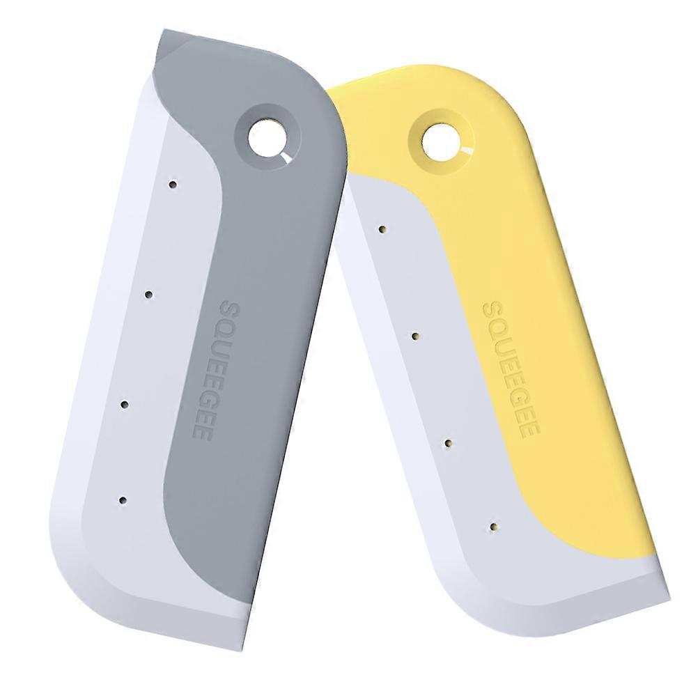Squeegee Window Mini Glass Cleaning Squeegee Home Use Car Windshield Wiping Yellow 15.90X5.90X0.60CM Glass Cleaning 2Set