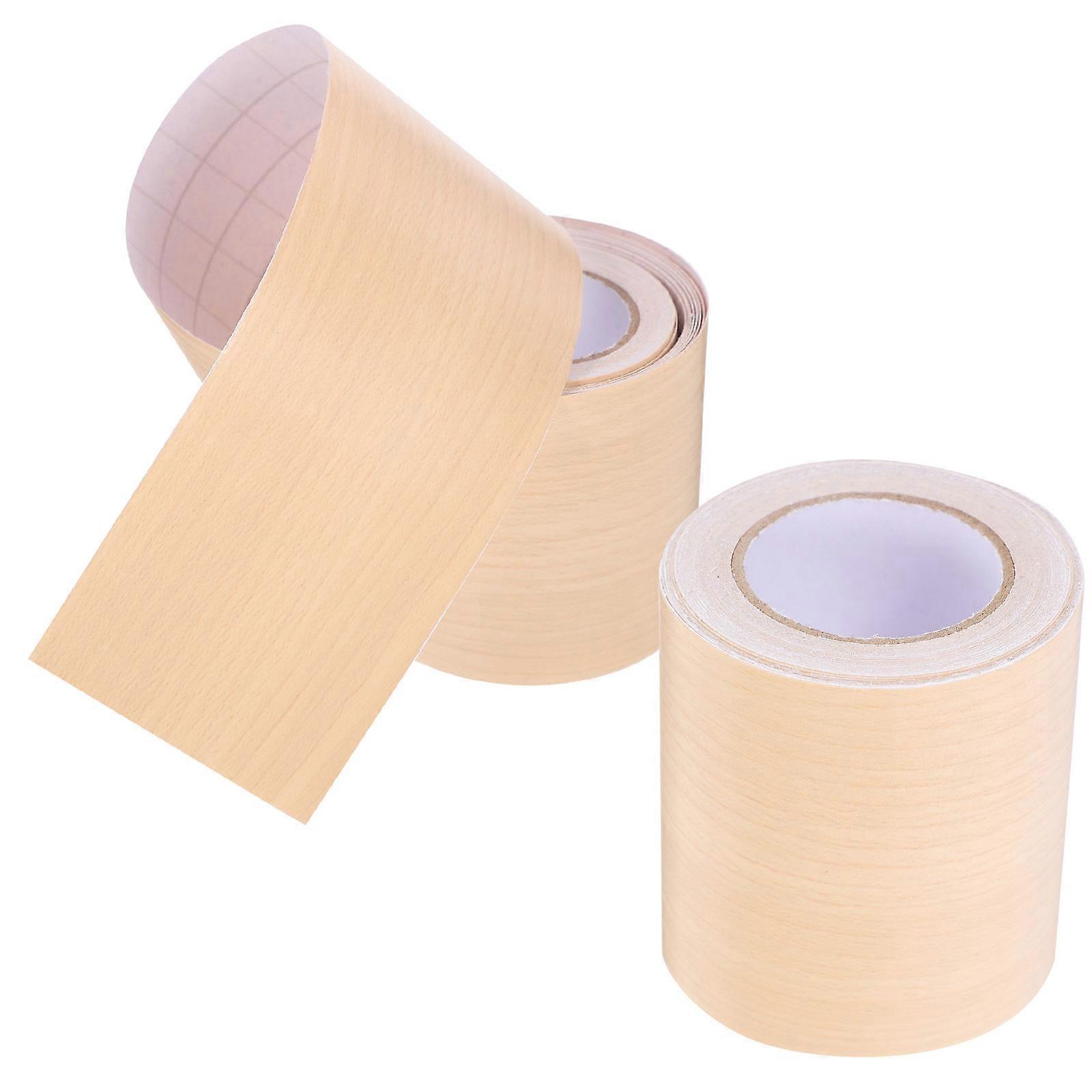Sticker Skirting Board For Wall Decorative Skirting Sticker Outdoor Use Yellow Cypress Wood Grain 5 Meters Long 2 Rolls