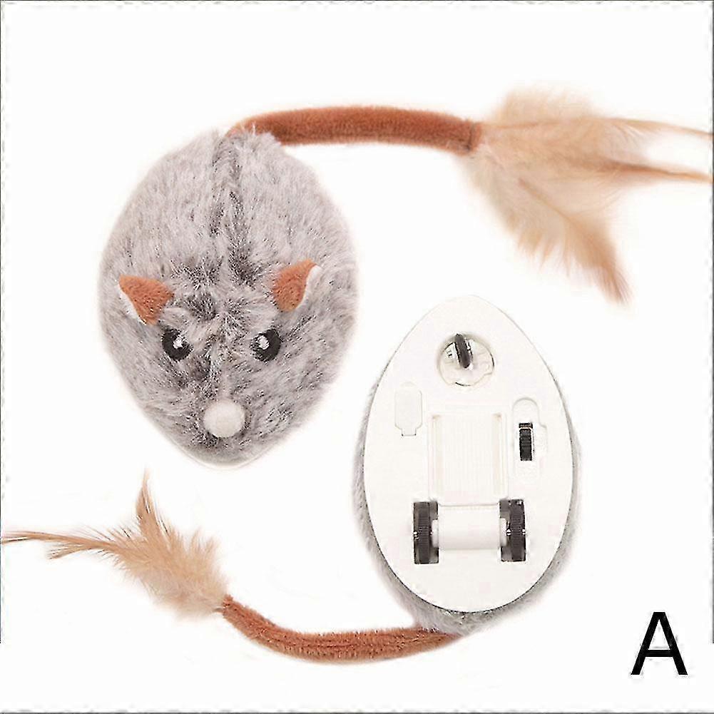 Chat Jouet Électrique Interactif Jouet Auto-Playing Chaton Jouet Usb Chargé Gris foncé