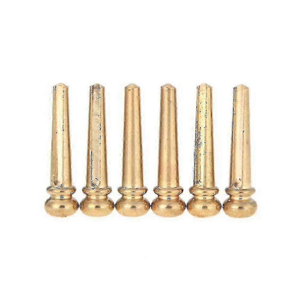 6 stycken metall stall stift spik för akustisk gitarr