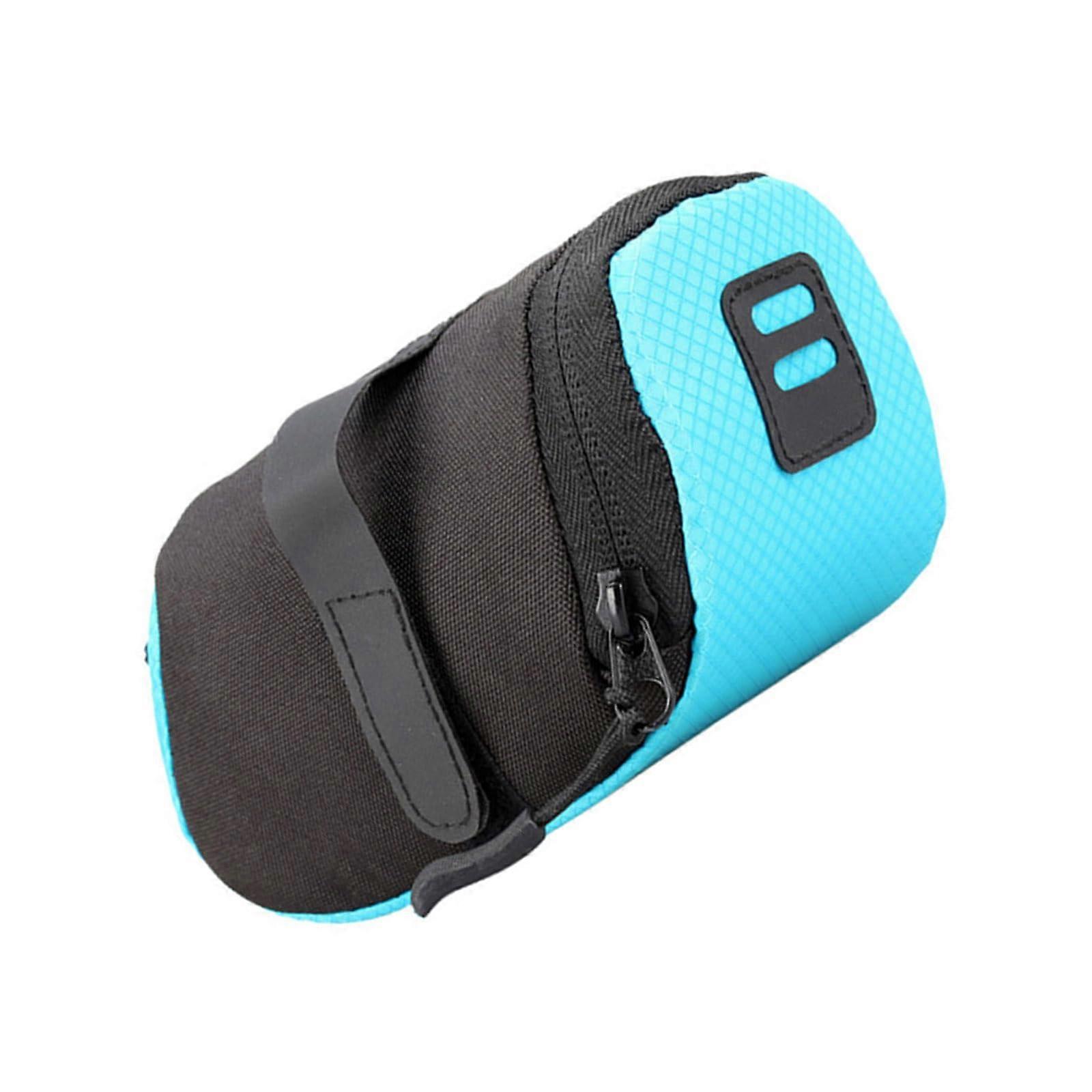 Bicycle Saddle Bag Rainproof Waterproof Back Seat Bag for Road and Mountain Bikes Durable Blue
