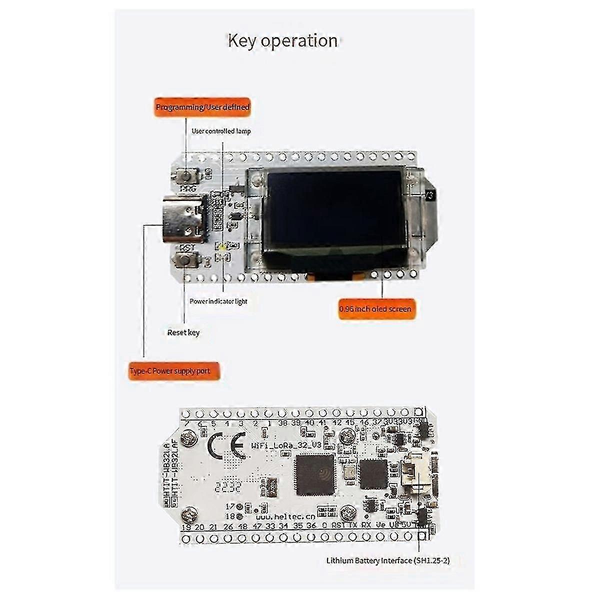 Zestaw WiFi ESP32 OLED Wyświetlacz ESP 32 OLED WiFi + płytka rozwojowa Internetu Bluetooth dla