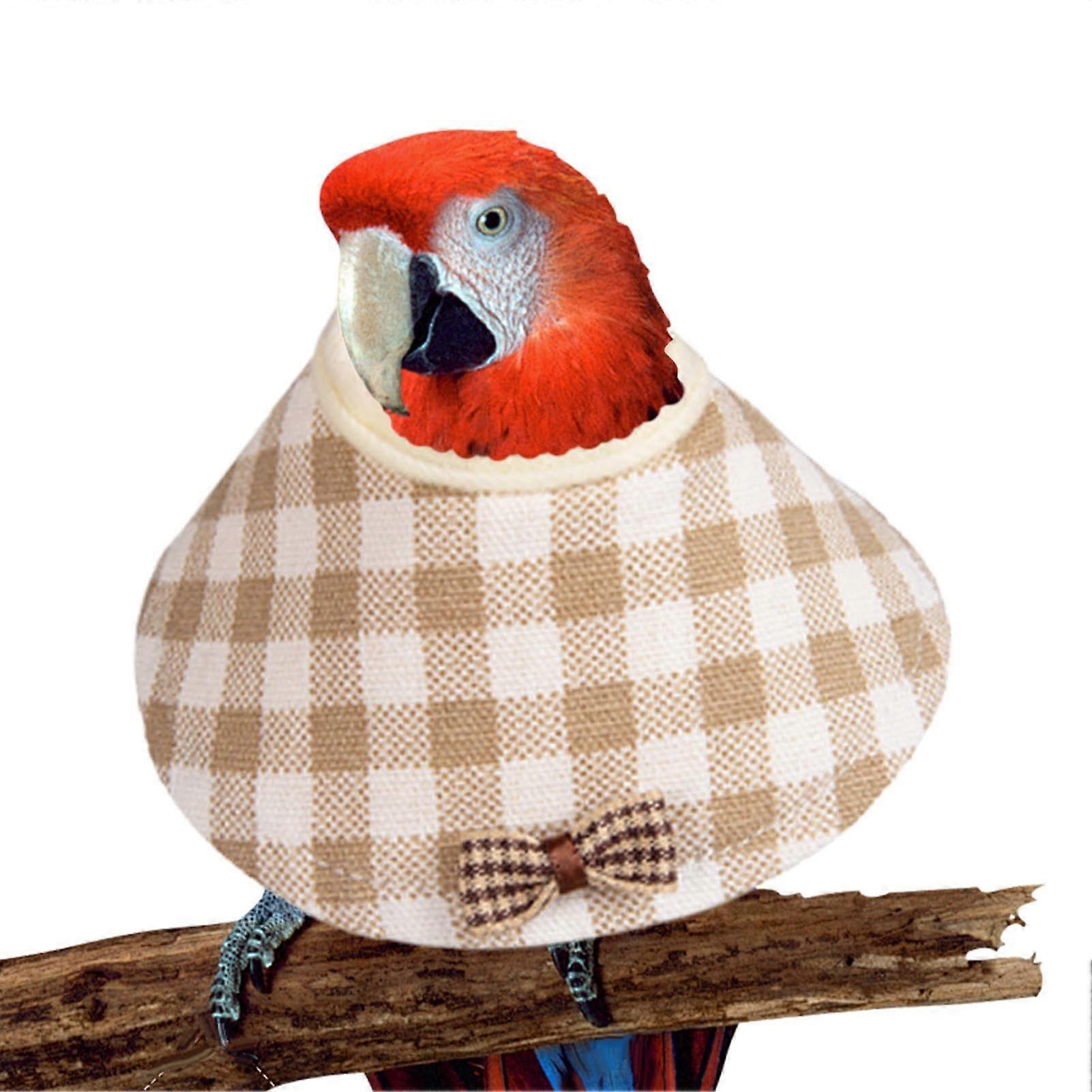 Bird Cone Collar for Parrots - Comfortable Anti-Bite Neck Guard for Quakers Budgies Small Birds Adjustable Size