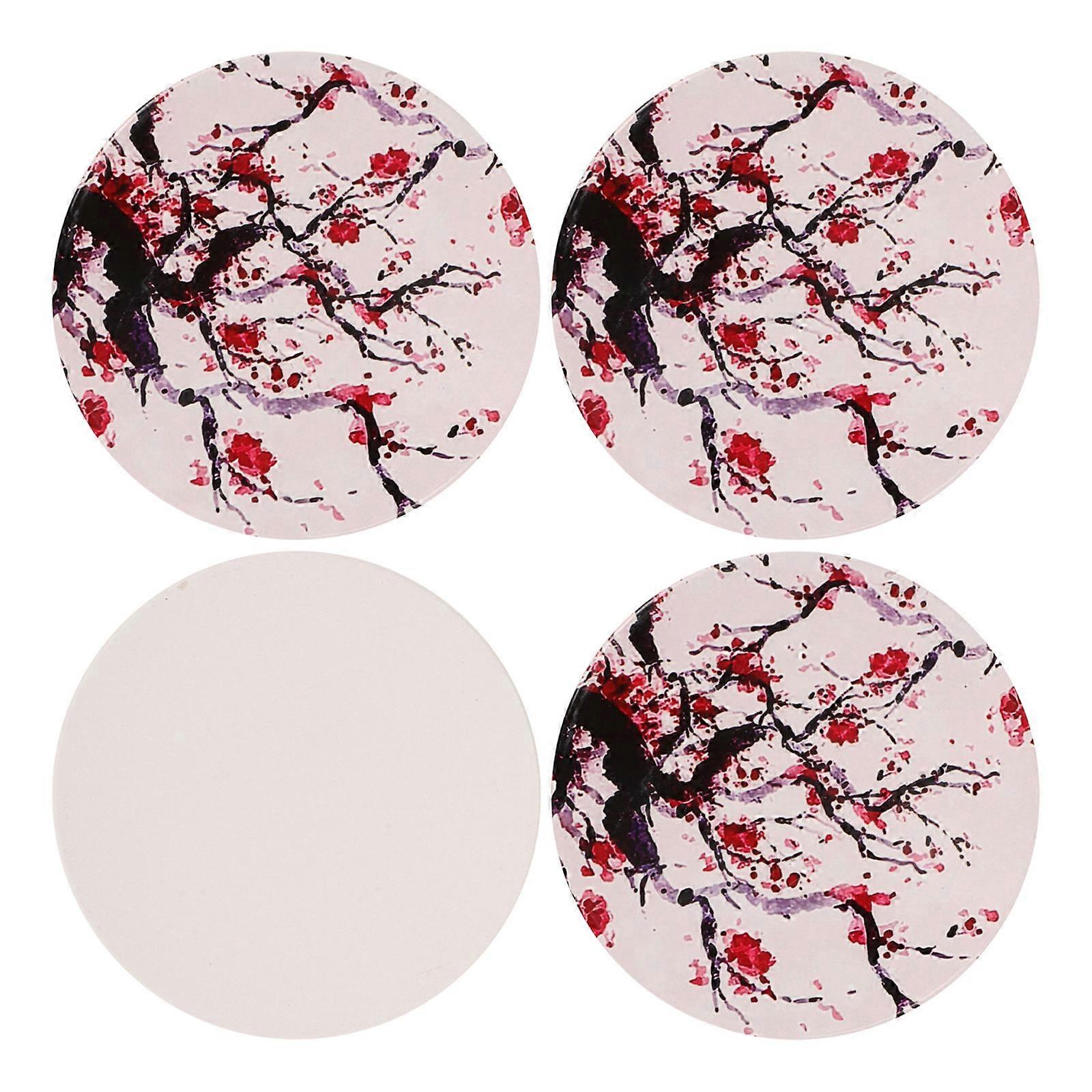 Coffee Coasters Ceramic Coasters Round Elegant Table Decoration 10.00X10.00X0.50CM 4Pcs
