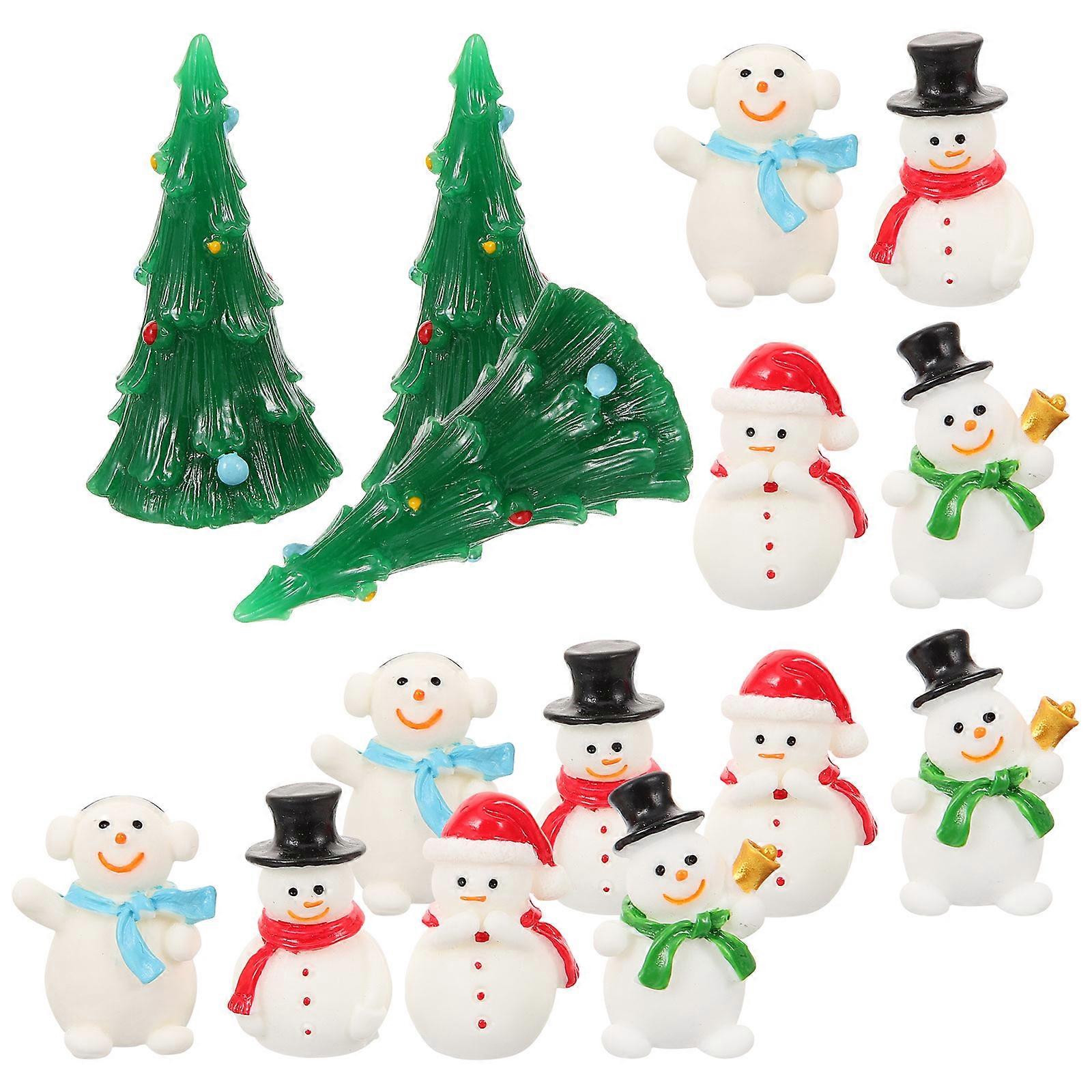 Mini Decorative Figures Resin Ornaments Home Decoration Red White 8.50X4.30X4.30CM 15Pcs