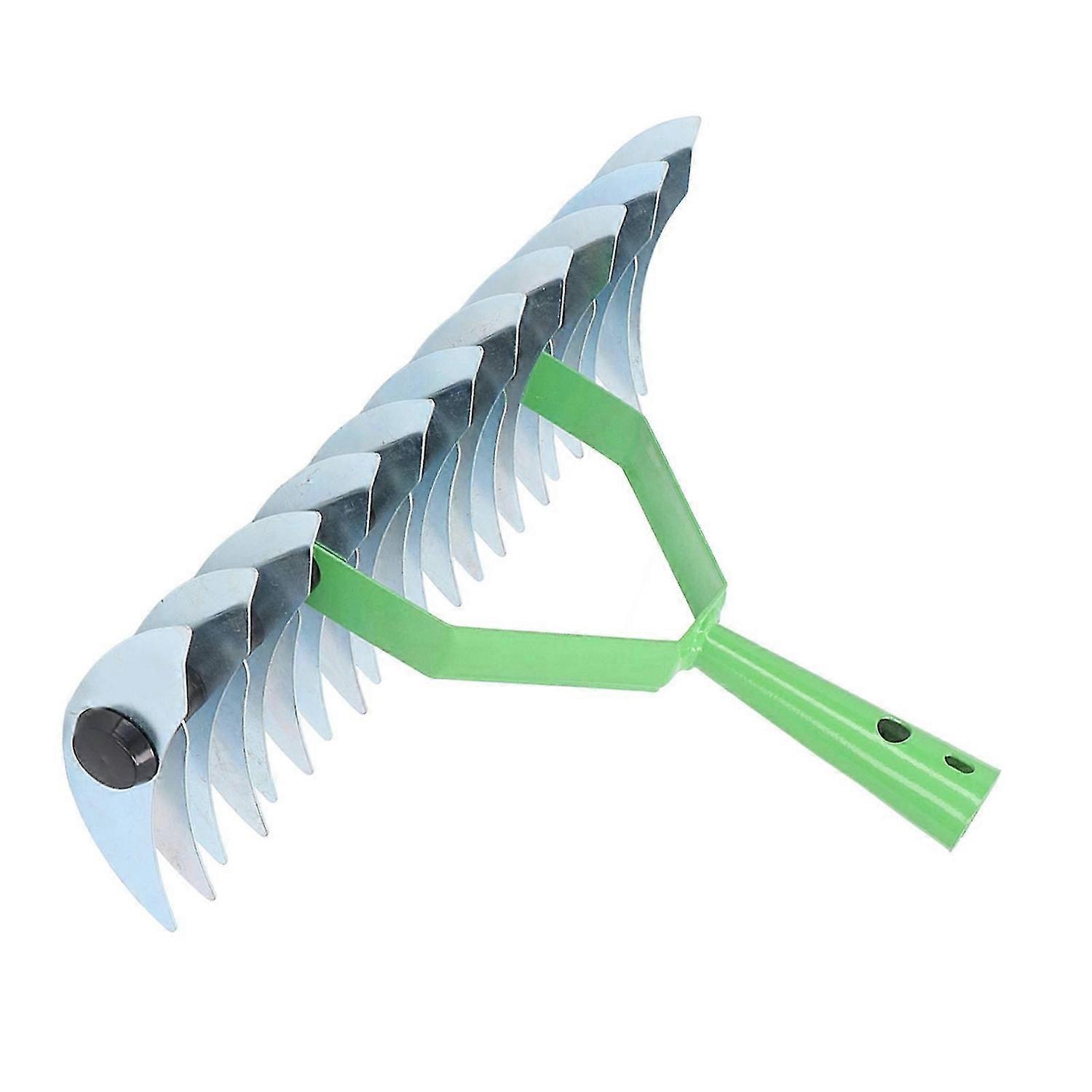 Tekke Rake rustfritt stål buet spiss tenner plen rake for blader hage forsyninger