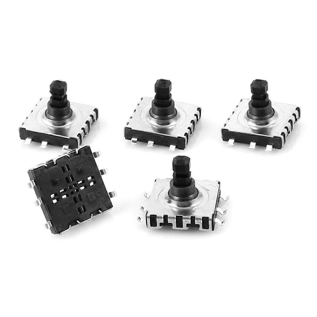 5 Pcs 10x10x9mm 6 Pin 5 Way Momentary Square SMD SMT Tactile Tact Switch Ref: 1260
