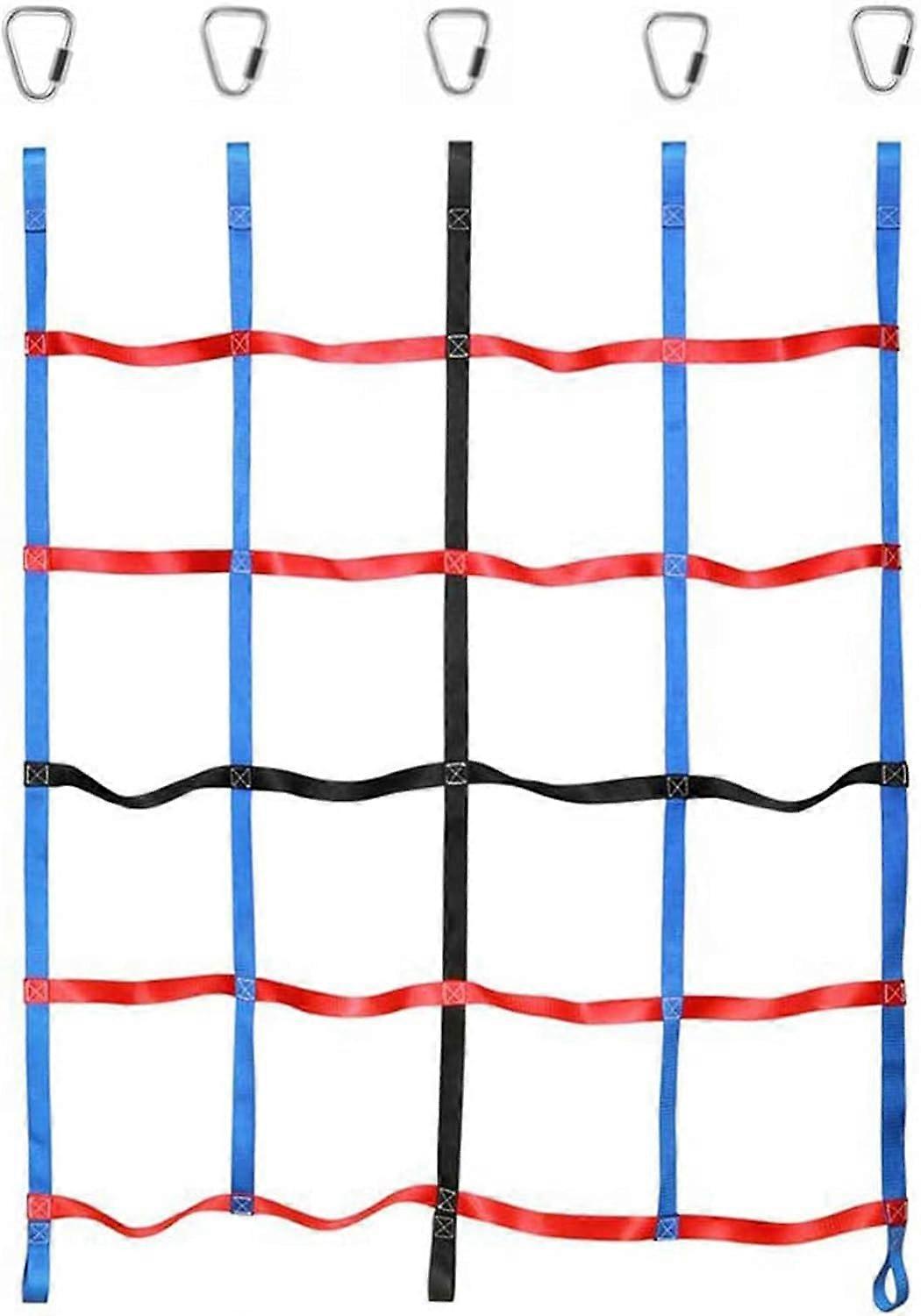 Climbing Net Climbing Net Climbing Net Rope Ladder with 5 Triangle Rings Outdoor Cargo Net Decoration