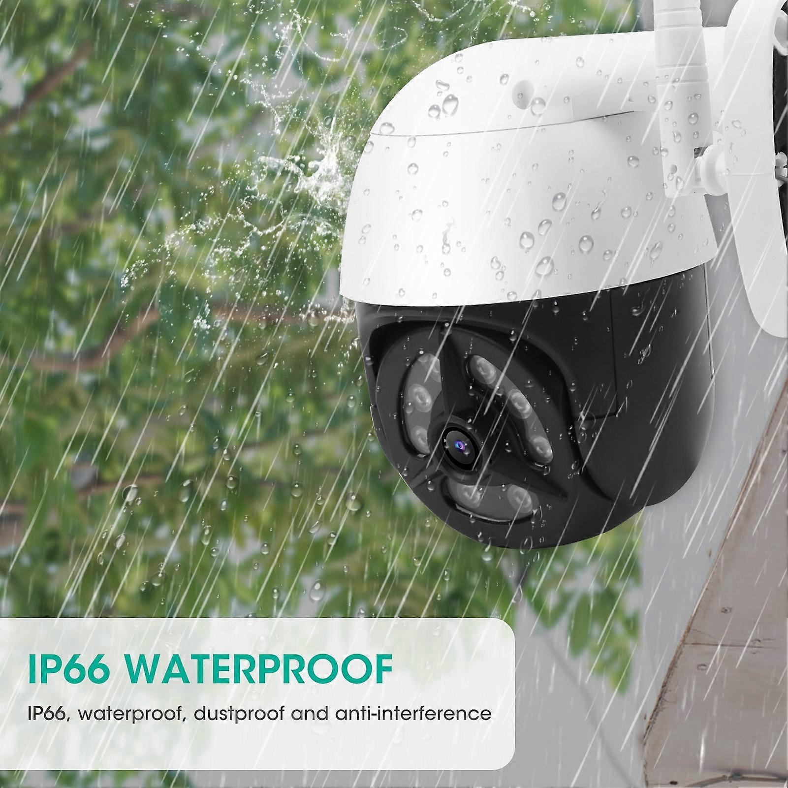 Security Camera 8 LED WIFI Cam IP66 Motion Detection Night Vision Surveillance System 100‑240VAU Plug