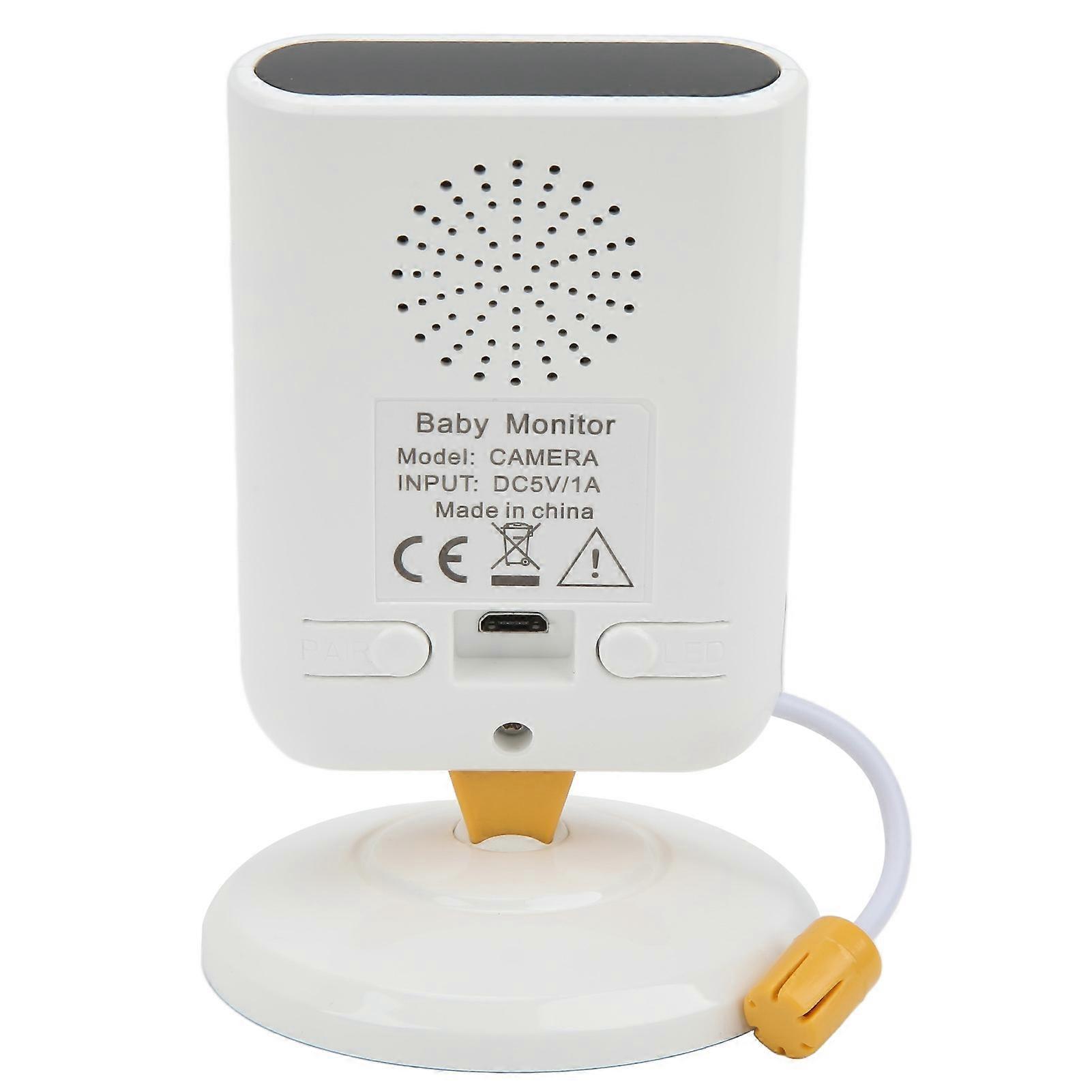 2.4in Baby Monitor with Camera LCD Screen 2.4 GHz Wireless Voice Control 2 Way o for Infant AC100‑240V US Plug