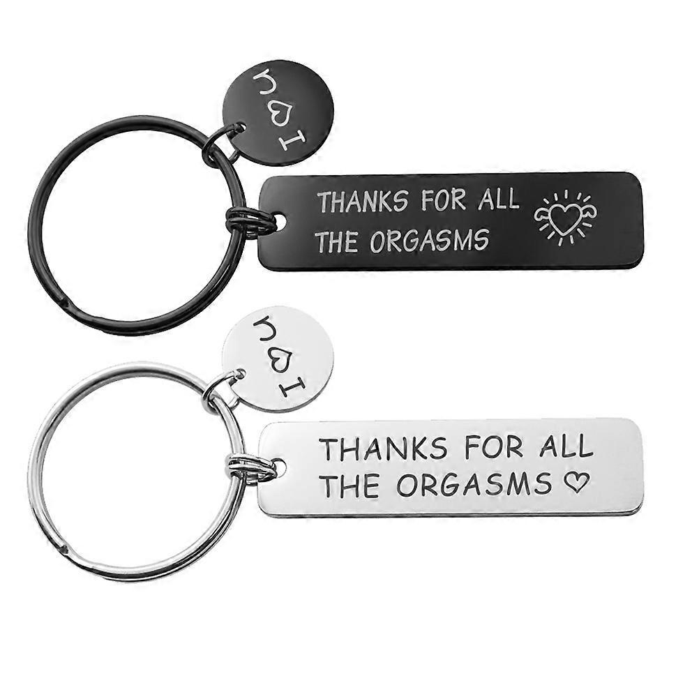 Key Chains Stylish Oval Rectangle Simple Atmospheric Travel Keychain For Handbags Daily Use Couples present 2Pcs