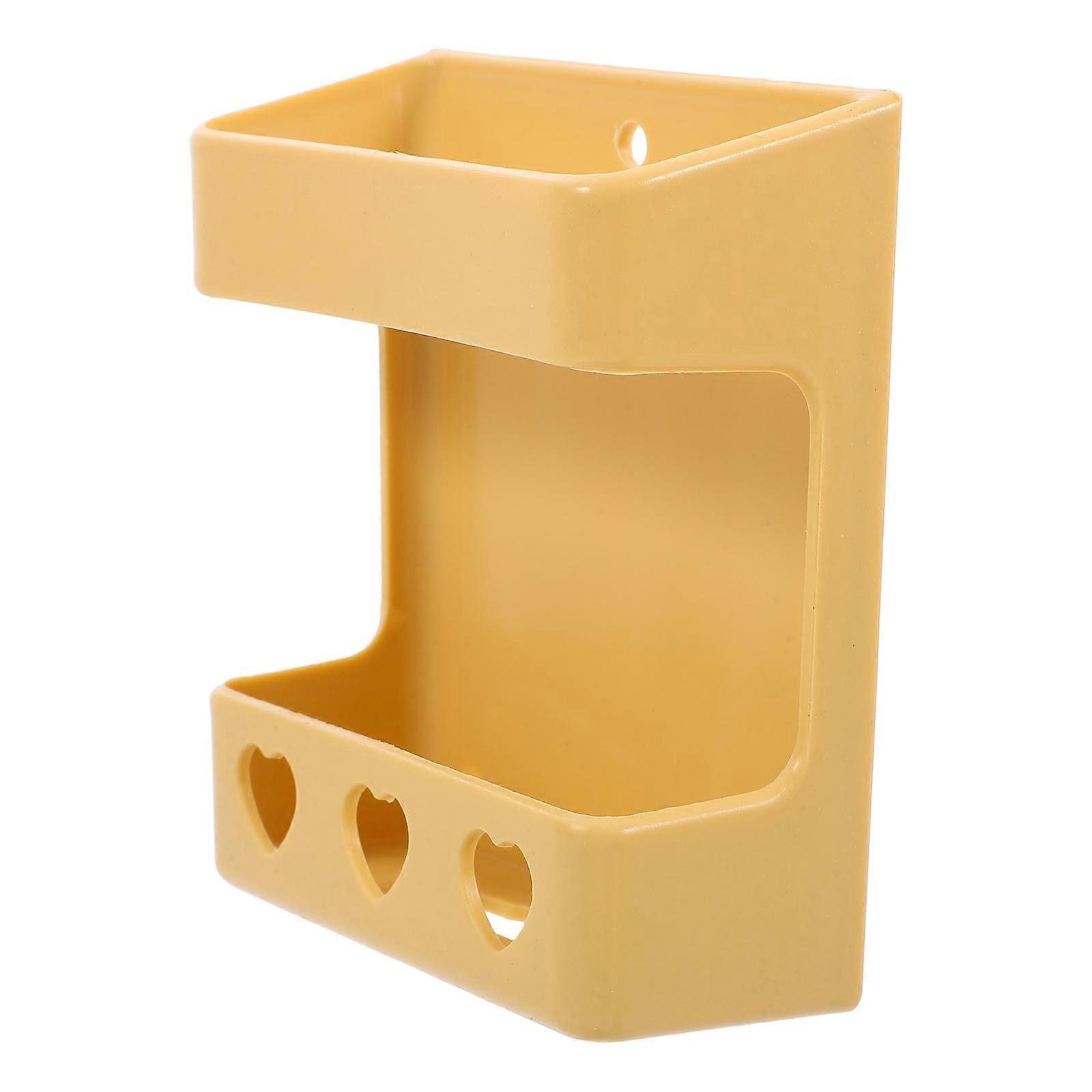 Chicken Water Feeder Cage Supply Bird Cage Food Dispenser Yellow Color PP Material Watering 1Set