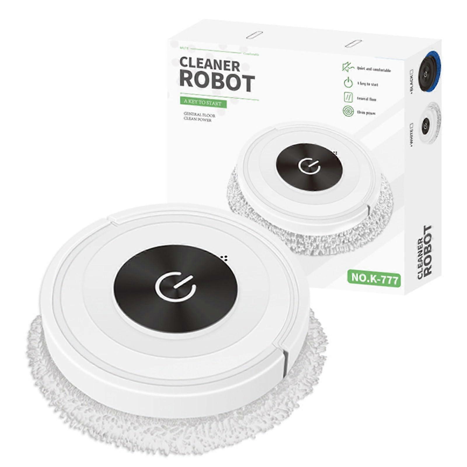 Rechargeable Carpet Cleaner Robotic Vacuum Cleaner with Low Noise, Smart Sweeping Technology, White Design
