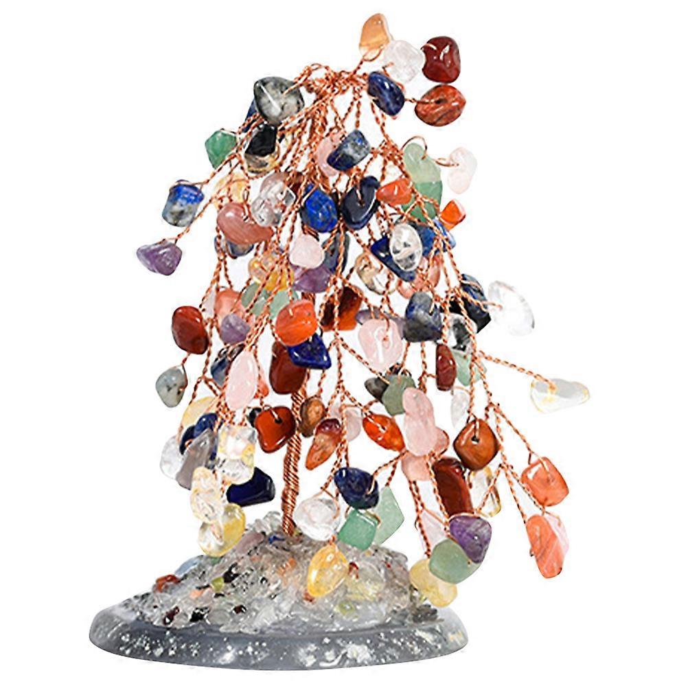 Crystal Money Tree Decoration Unique Desktop Ornament for Home Office Feng Shui Festive Joyful Atmosphere Adornment