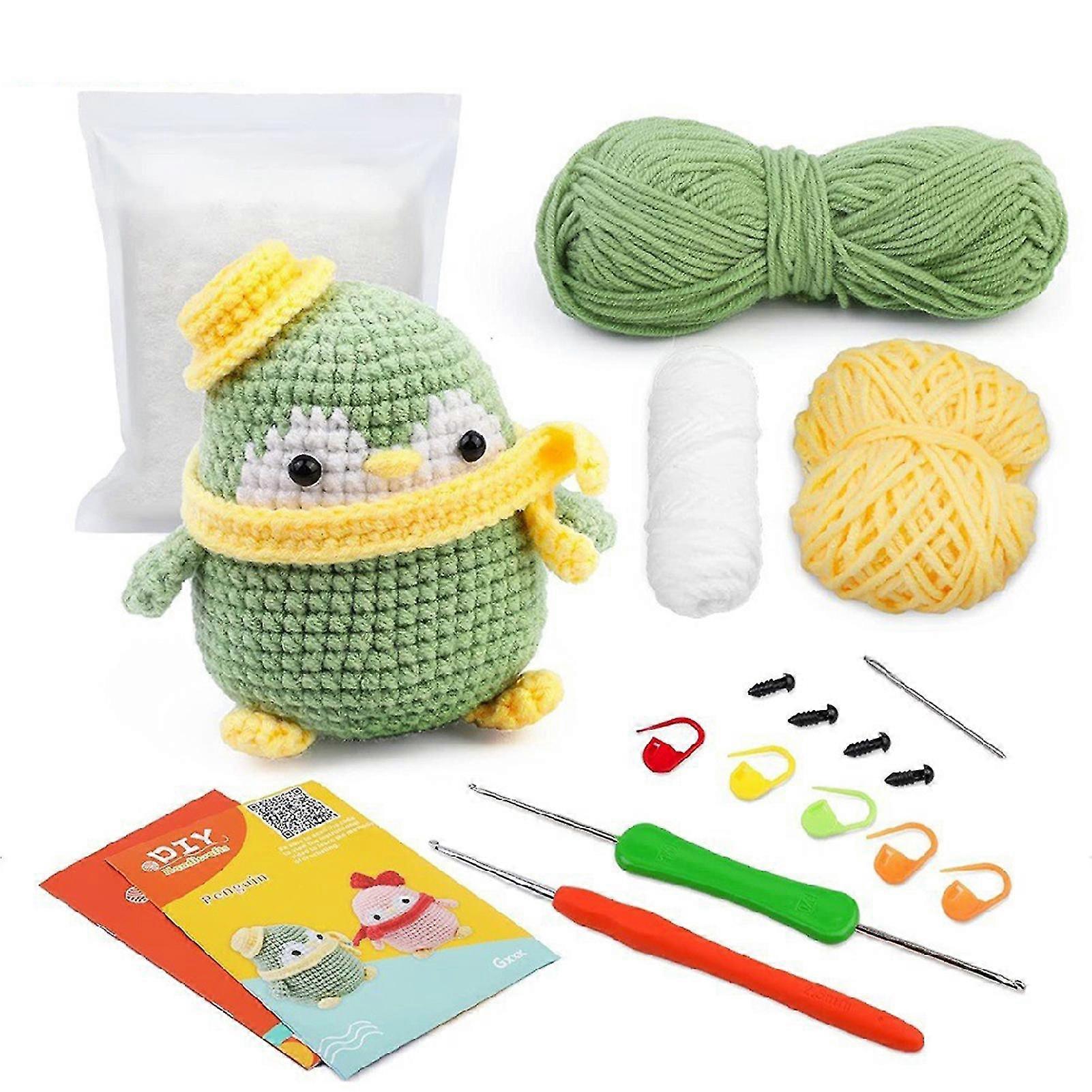 Crochet Kit for Beginners - Adorable Animal Shapes, Complete Starter Set