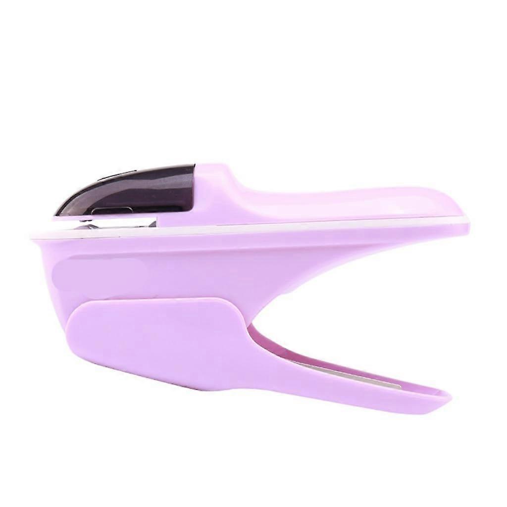 Nailless Stapler, Portable ABS Desktop Stapler for Office and Home Use, Binding Stationery, Purple Color