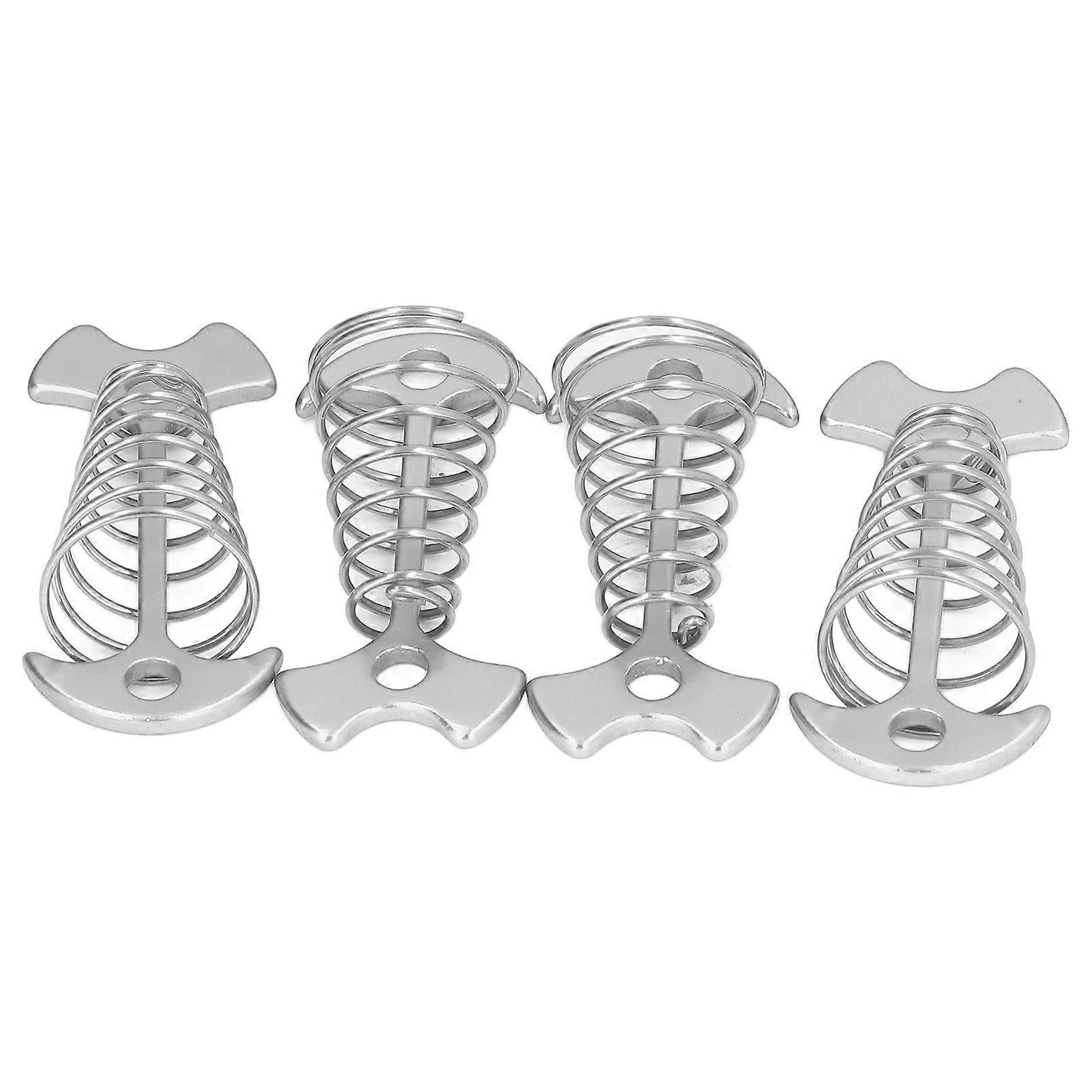 4 قطع عظم السمكة خيمة المسامير سبائك الألومنيوم الفولاذ المقاوم للصدأ الممتدة لوح الكلمة المظلة حصص مع الربيع