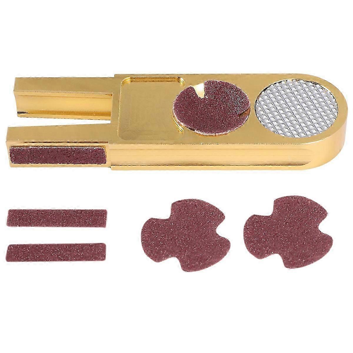 Billard Pool Cue Tip Shaper Tool Cue Tip Cue Sander Brunisher Cue Stick Tool U En Forme De Cue Tip Trimmers avec papier de verre