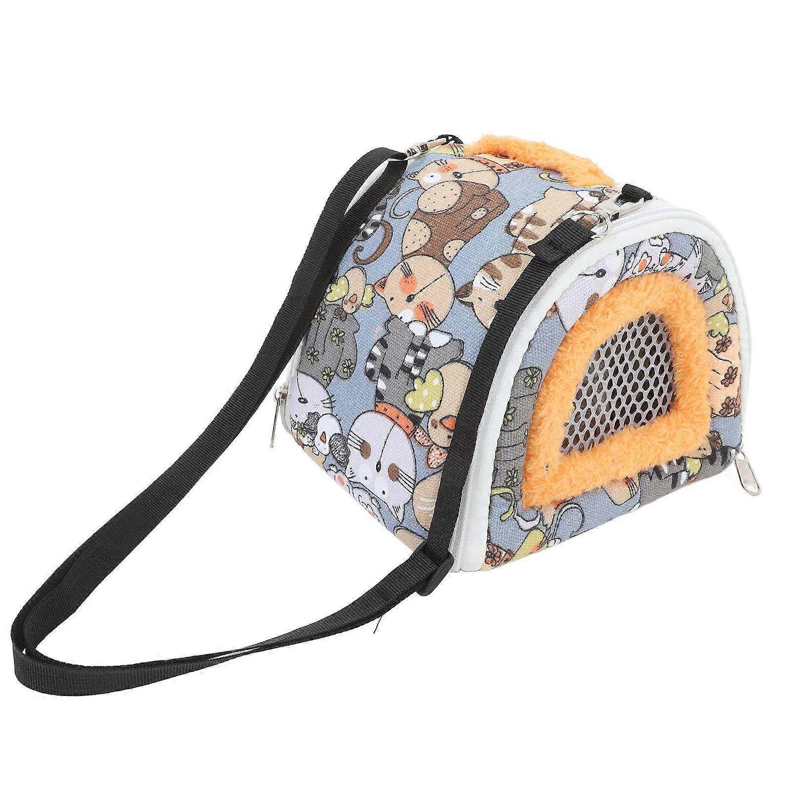 Breathable Portable Hamster Carrier Bag for Small Pets – Comfortable Travel Pouch for Hamsters, Guinea Pigs, and Hedgehogs, Mesh Design for Outdoor