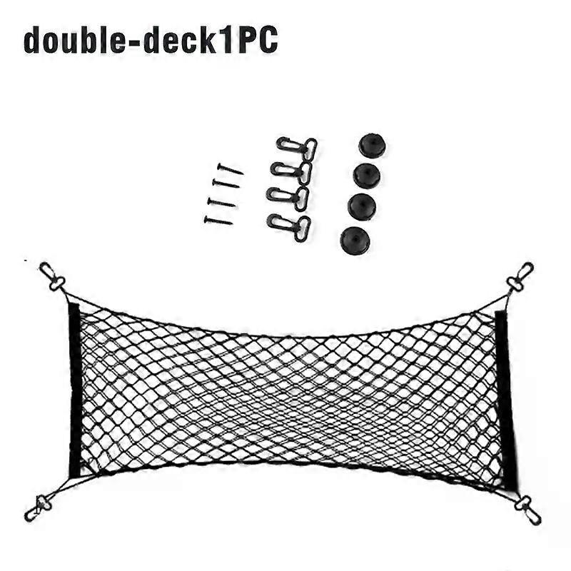 90x40 CM/60x110 CM Net Holder Universal Car Trunk Rear Storage Cargo Luggage Nylon Elastic Mesh  With 4 Plastic Hooks Pockets