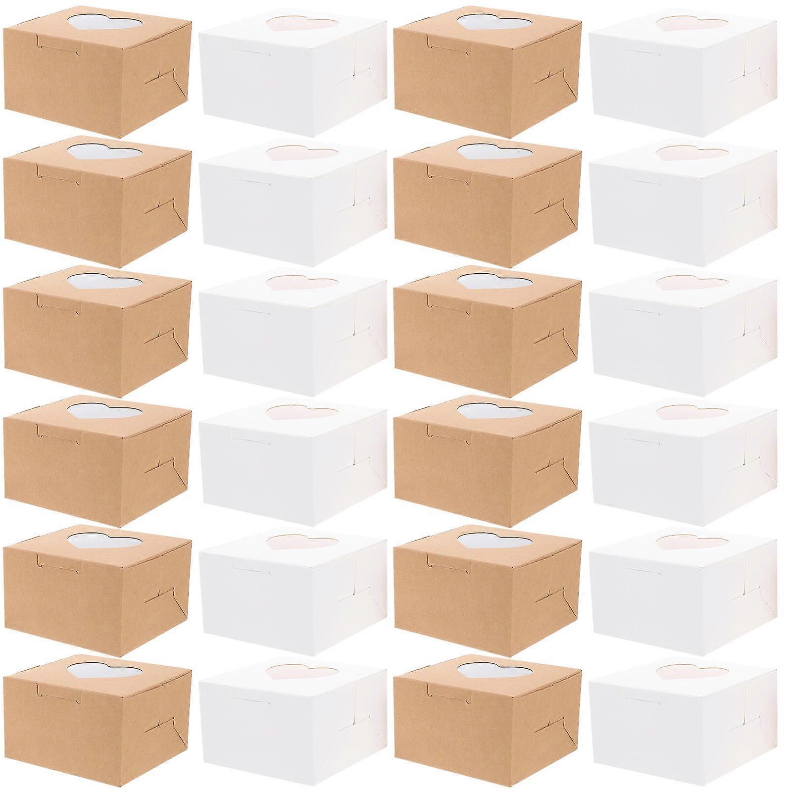 Mini Dessert Cake Boxes With Transparent Lid For General Users 40Set