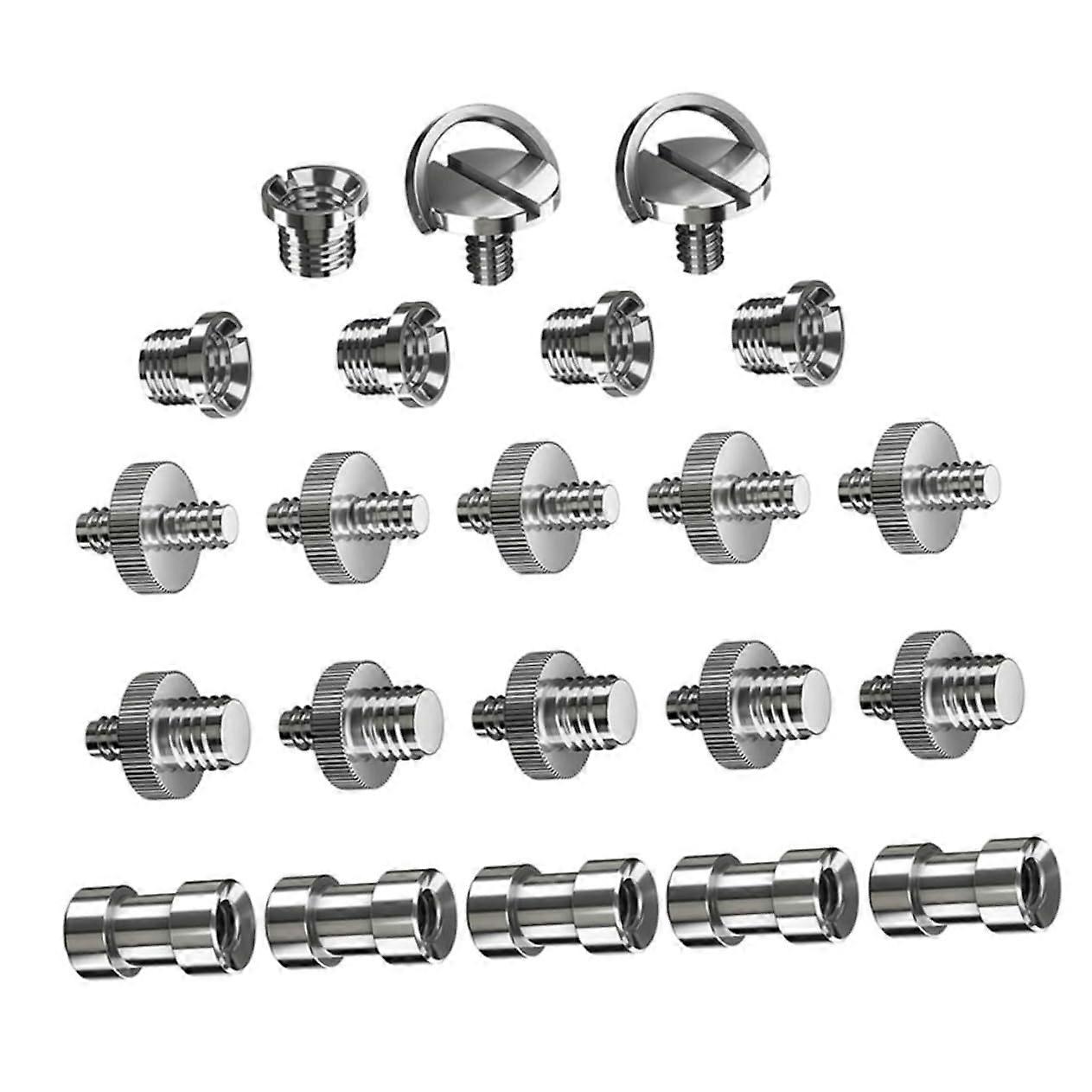 22-Piece Screw Set for Camera Tripods with Thread Adapters, Universal Photography and Videography Accessories, Lightweight and Durable