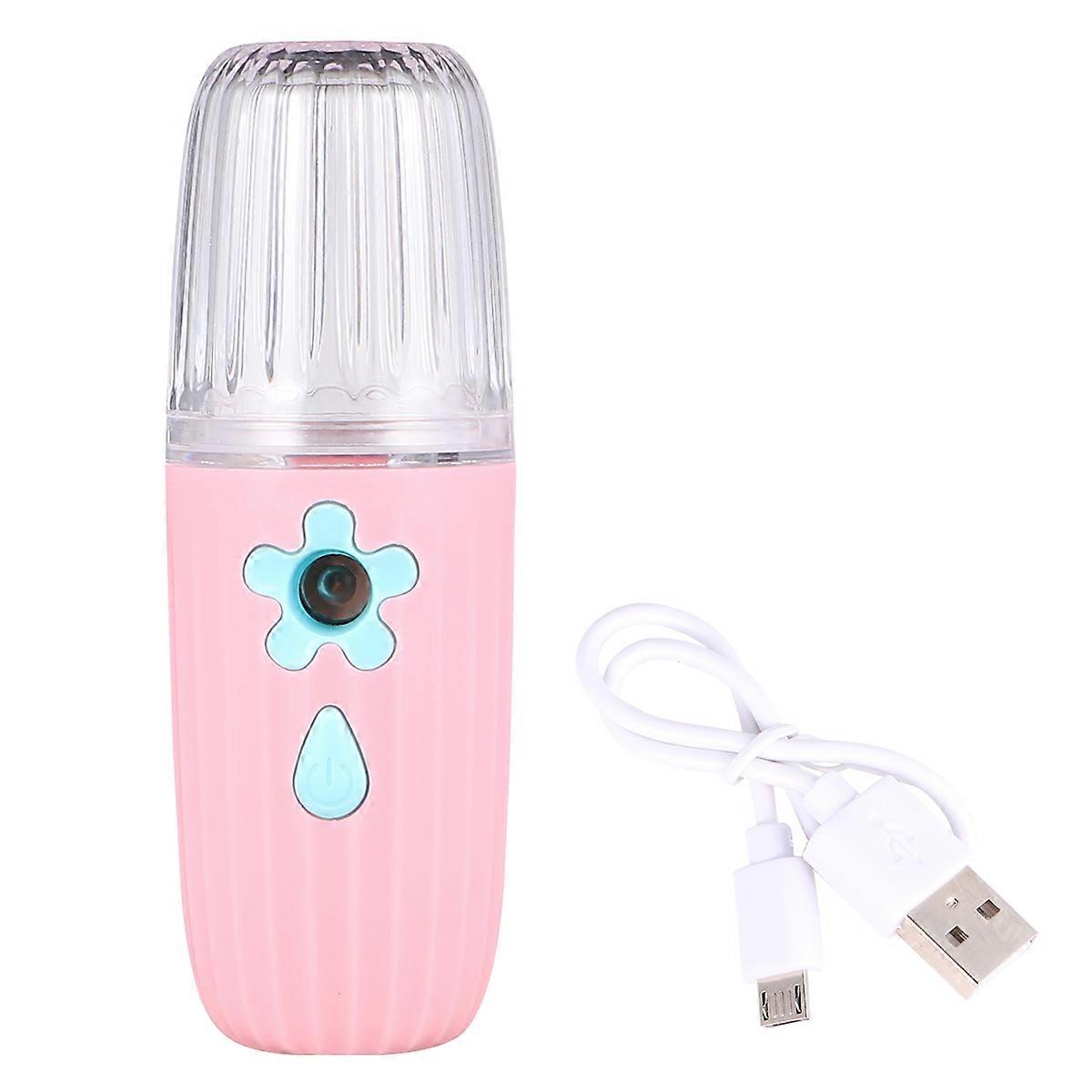 Facial Mist Sprayer Clear Absorption Portable Face Mist Machine Face Skin Daily Use Pink 11X3.6X3.6cm Won't Mess Up Makeup 1Pack
