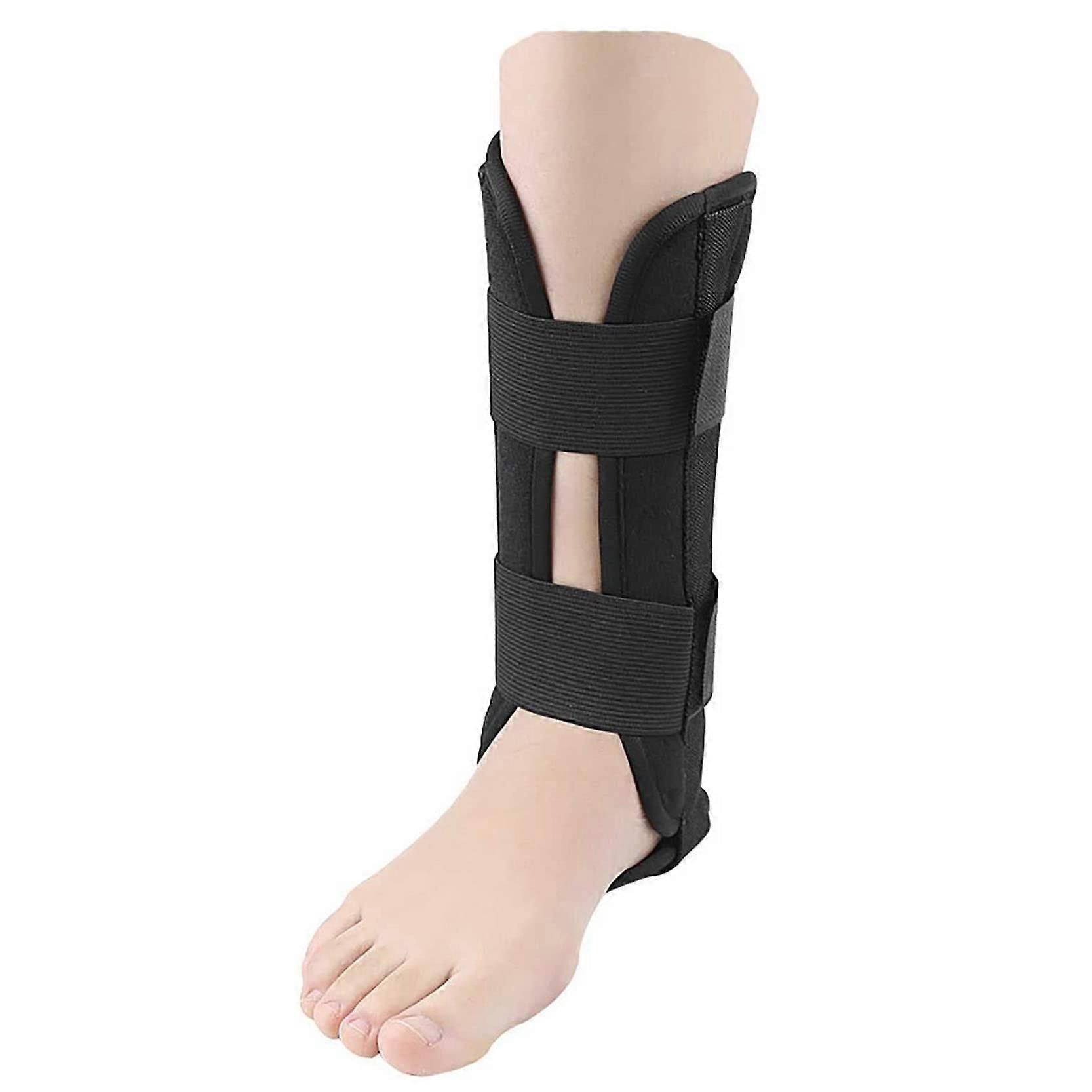 Knöchelstabilisator-Orthese Verstellbar Schwarz S, Bequeme Fuß-Orthese für Hemiplegie, Plantarfasziitis, Schlaganfall