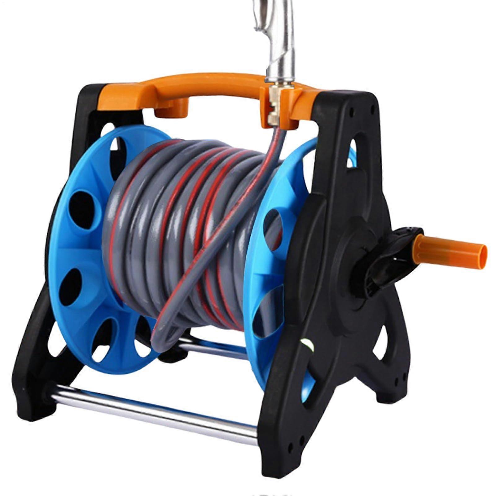 Hose reel cart performance frame, rustresistant steel, allterrain wheels Smooth rotating handle for garden watering tasks