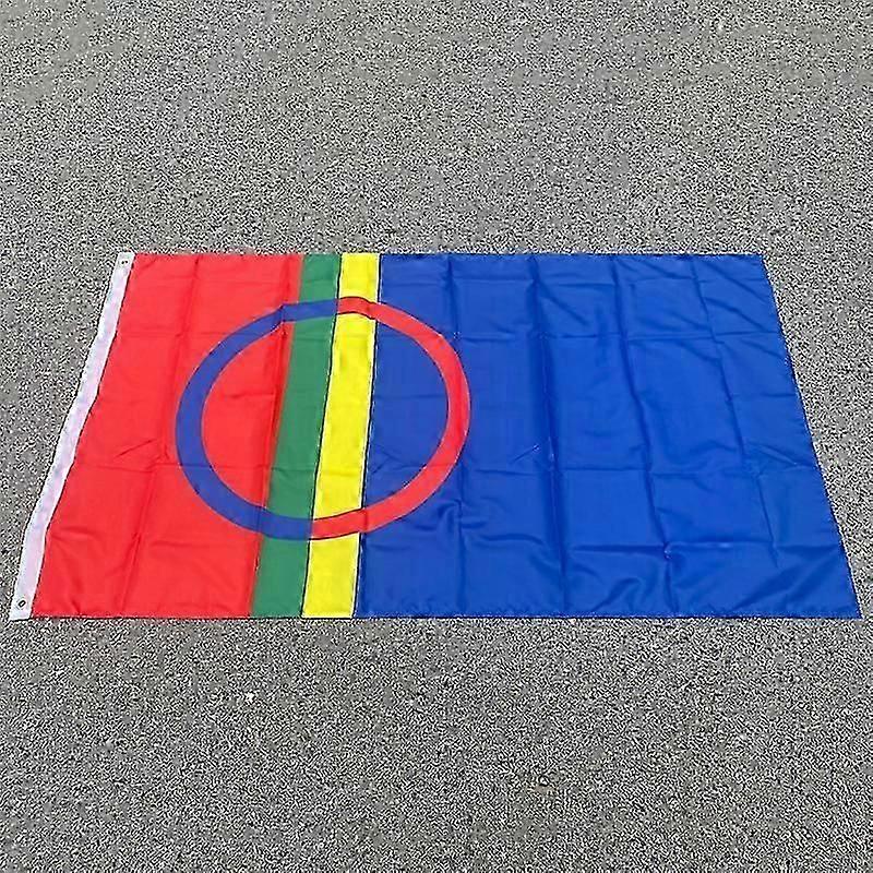 Aerlxemrbrae 3+5ft Historical Sami Flag Inkerin Lippu Of Alkuperalippu Forest Finns East Karelians Banner