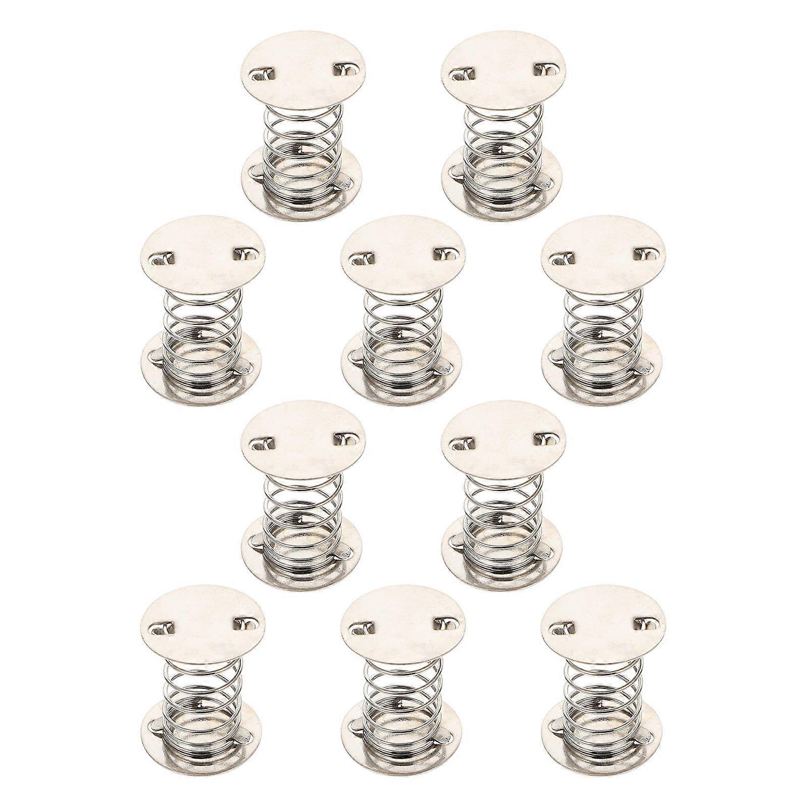 10pcs Small Nickel Doll Spring Bases Dashboard Bases DIY Craft Accessories Corrosion Resistant Lightweight for Car Bike Motorbike Decoration