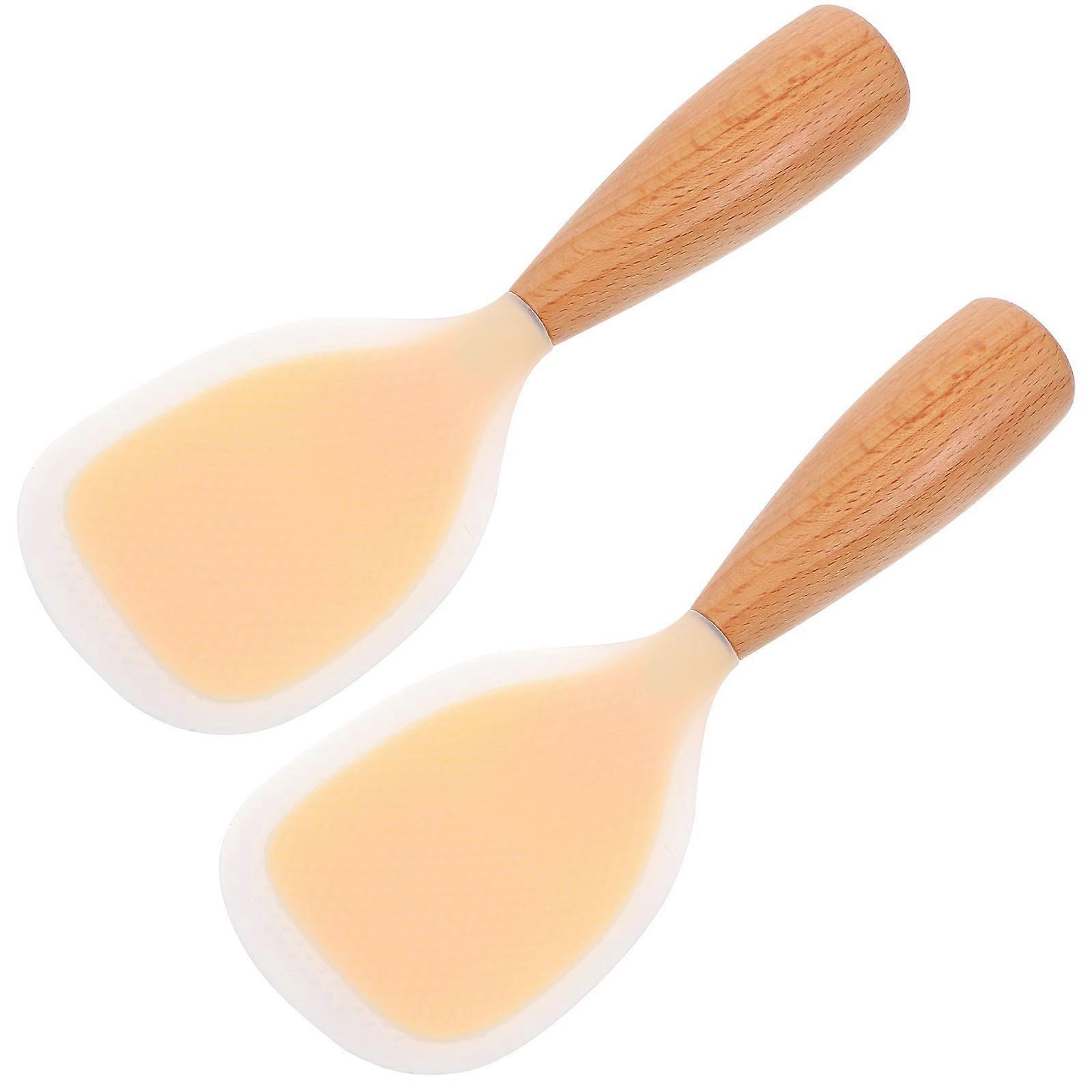2pcs Rice Paddle Standing Scoop Kitchen Rice Spatula Food Service Spoon
