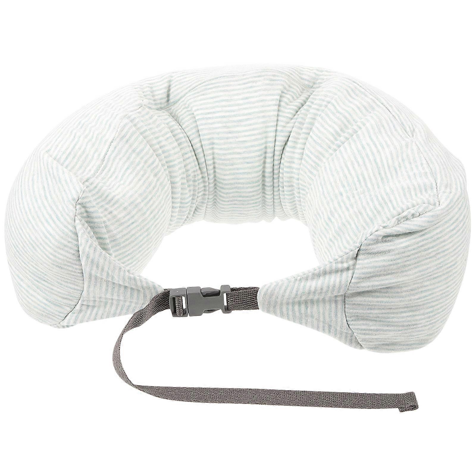 Green Neck Cushion with Breathable Fabric for Travel and Home Use Polystyrene and Spandex 14.96 x 7.87 inches