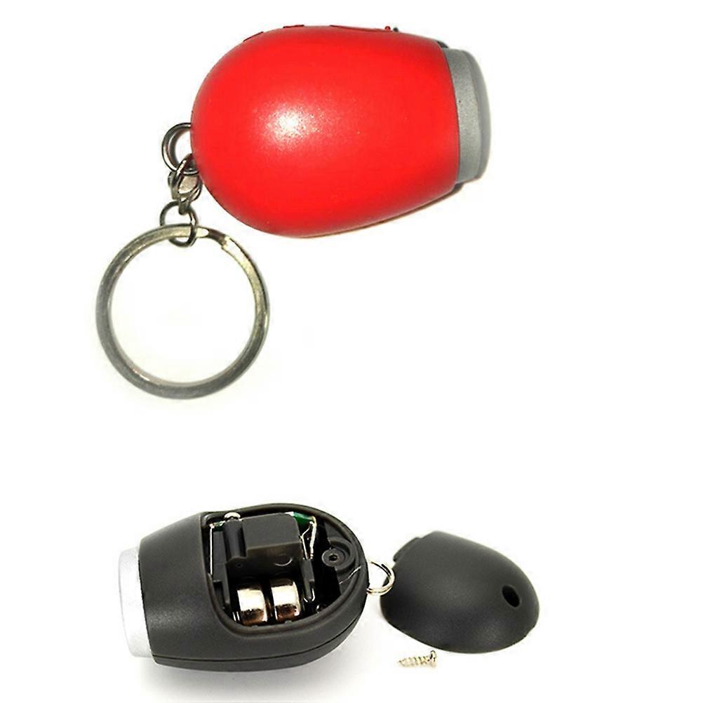 Portable LED Clock Mini Square Shape with Key Chain Function for Office Red 4x3cm 1Pc