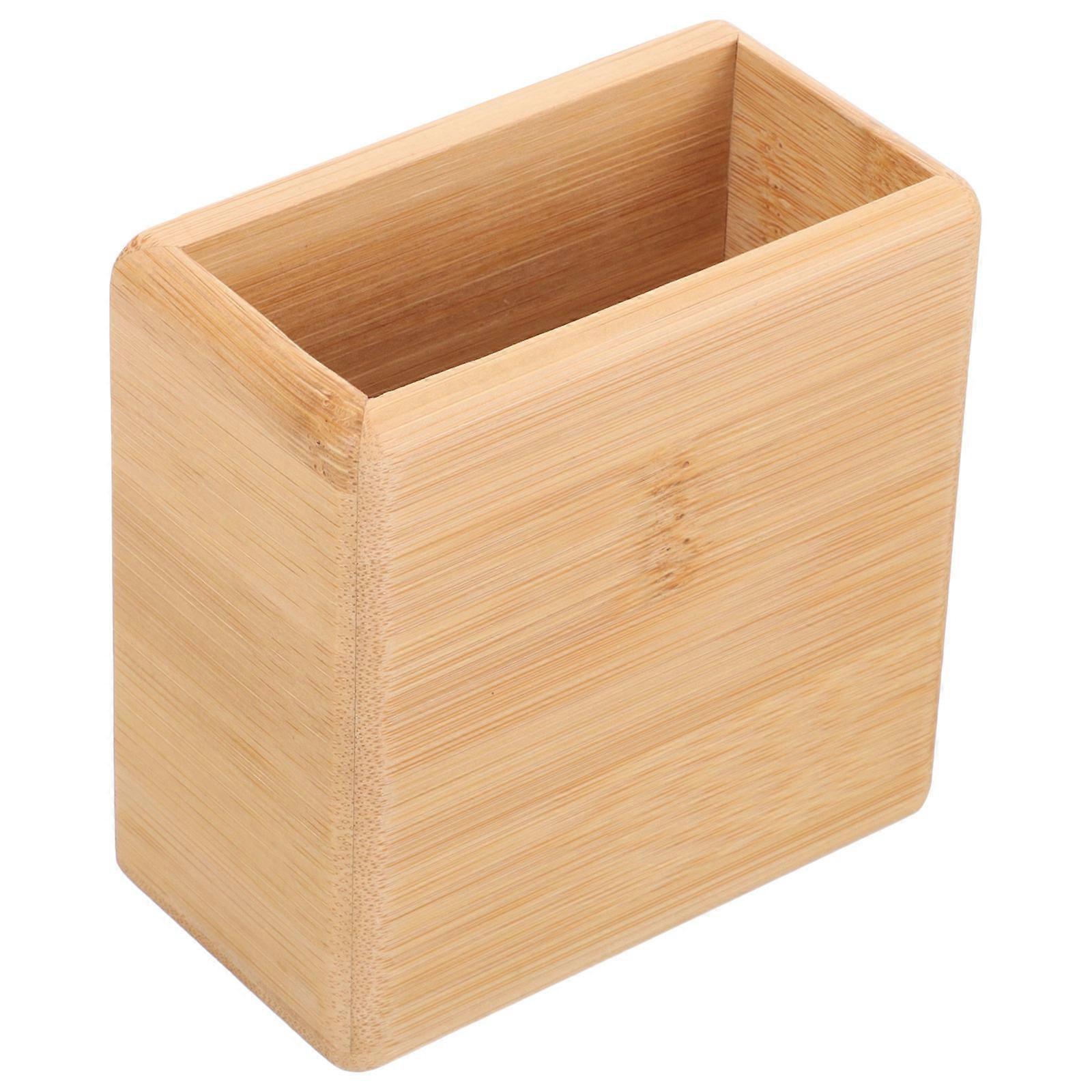 Bamboo Remote Wall Holder, No Drilling Required, Universal Controller Storage Box, Easy Install Organizer Rack for Home Decor