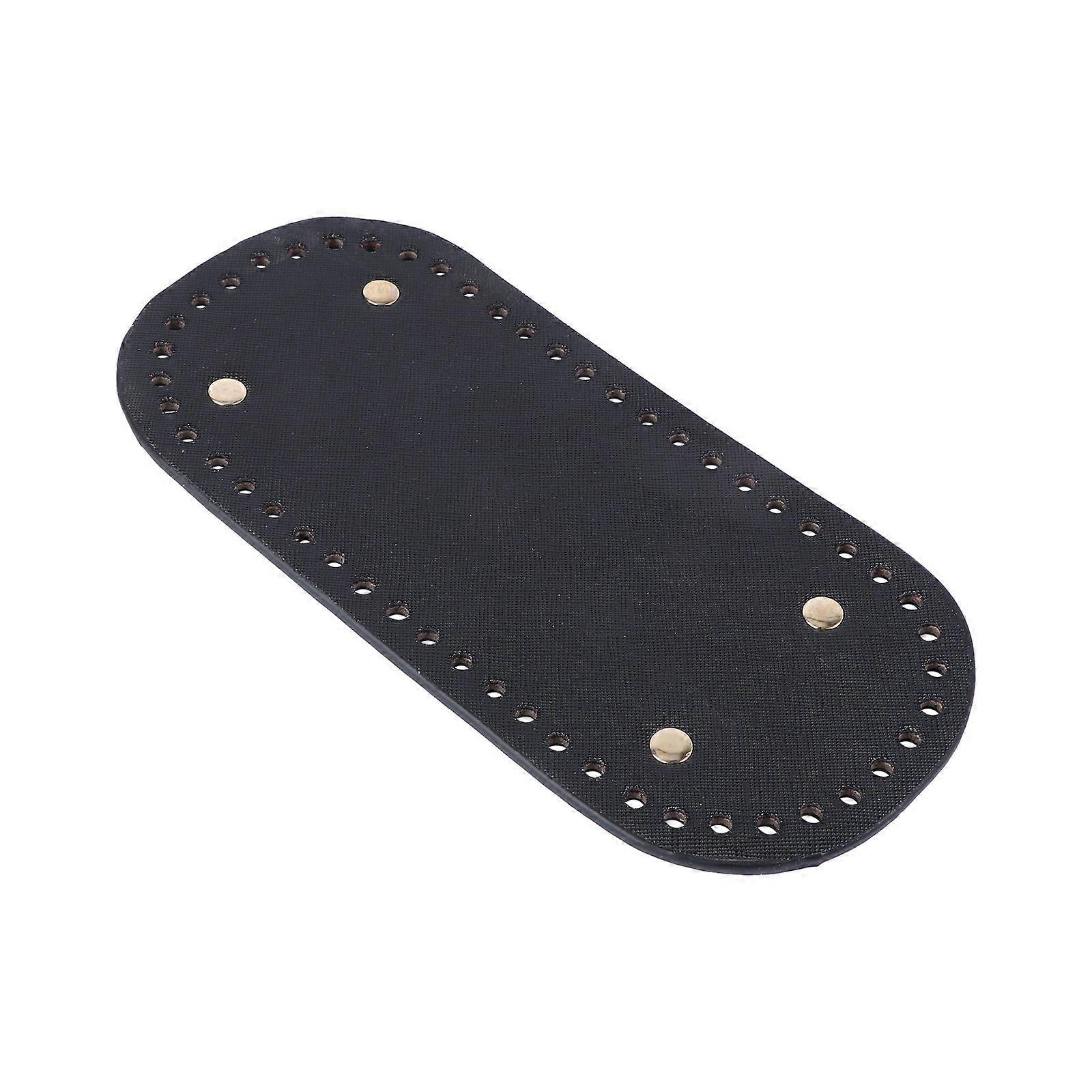 Oval PU Handbag Bottom for DIY Accessories – Durable Black Base for Knitting and Crochet Bags to Protect and Enhance Design