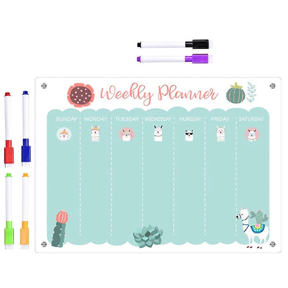 Fridge Weekly Planner Magnetic Schedule Plan Board Practical And Portable Design Kitchen Use 1 Set