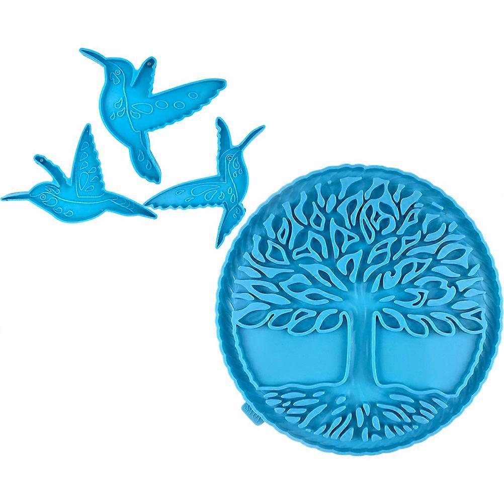 DIY Tree Silicone Mold for Decor Making Mold 1Set Blue Flexible Silicone
