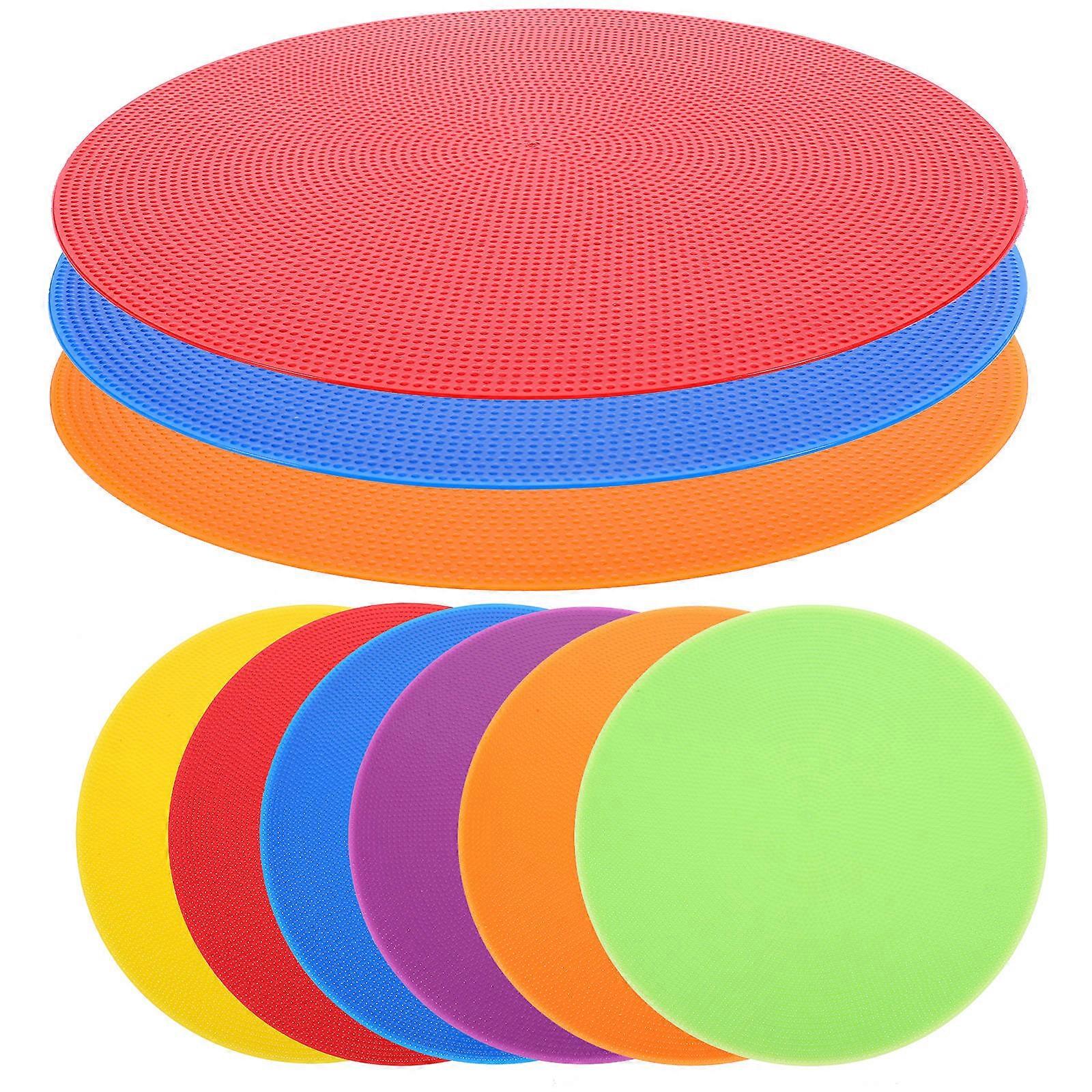 12Pcs Football Training Markers in Assorted Colors for Practical Use with Durable PVC Material