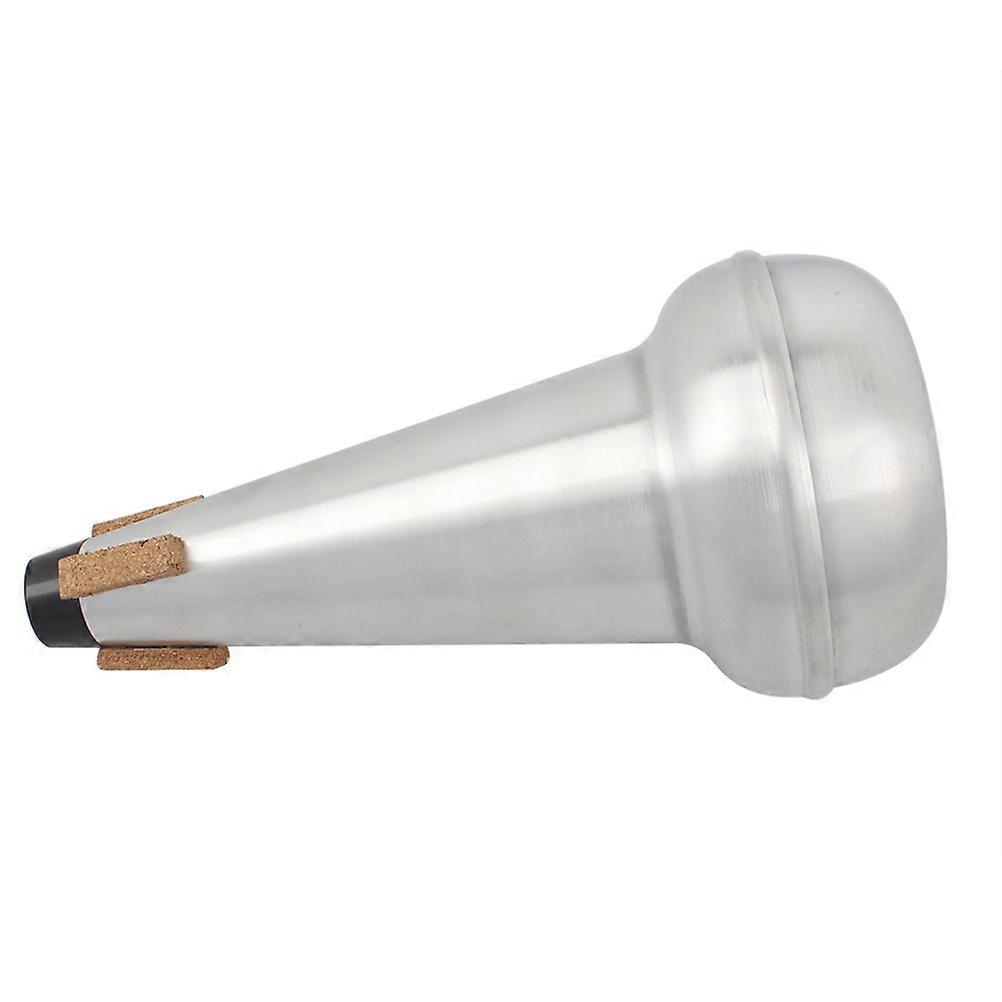 Aluminium Alloy Tenor Trombone Mute for Long Trumpet – Silver Finish – Studio & Home Use – Improved Intonation & Quality for Night Practice